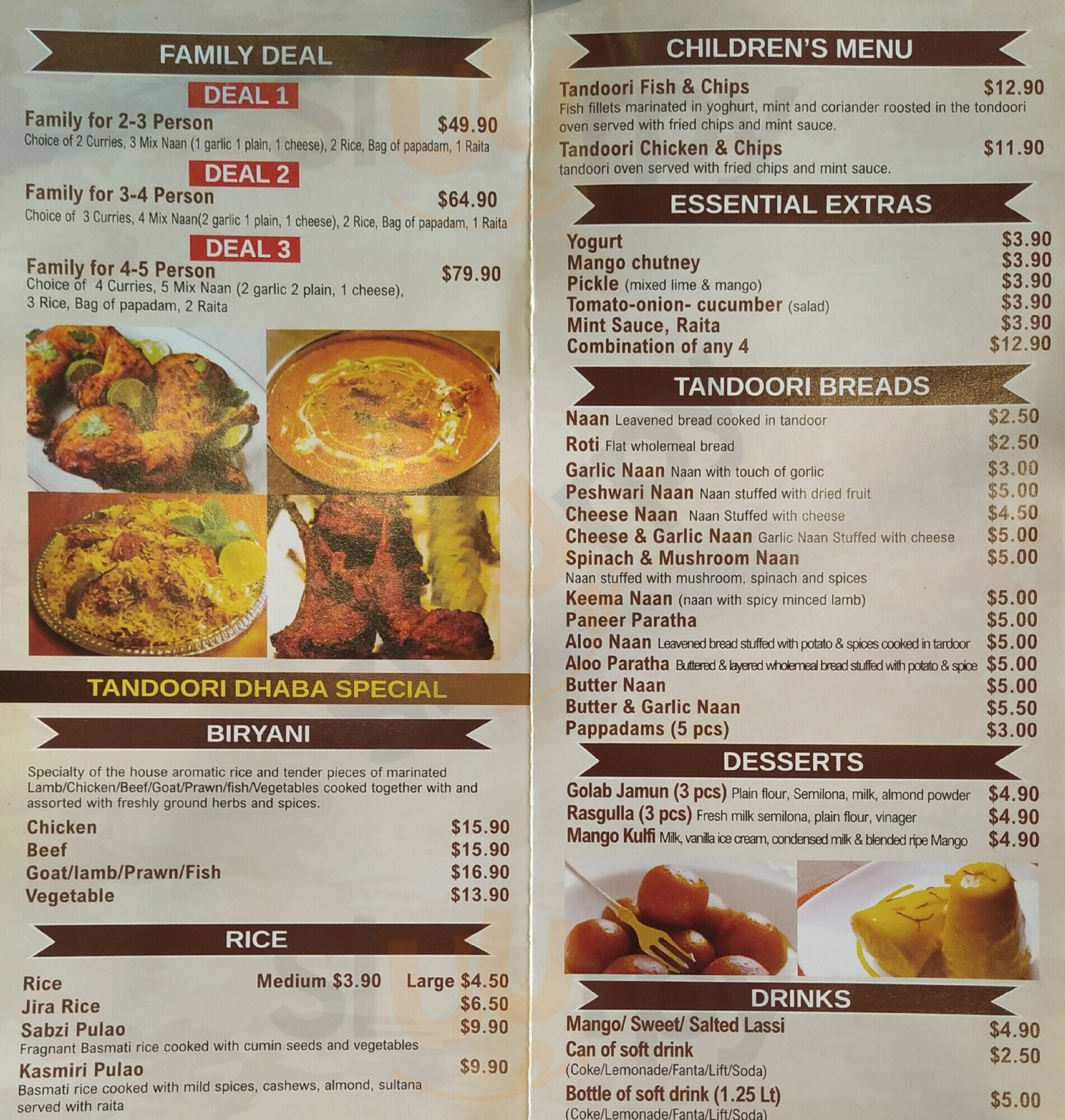 Tandoori Indian Flavour Petersham Menu - 1