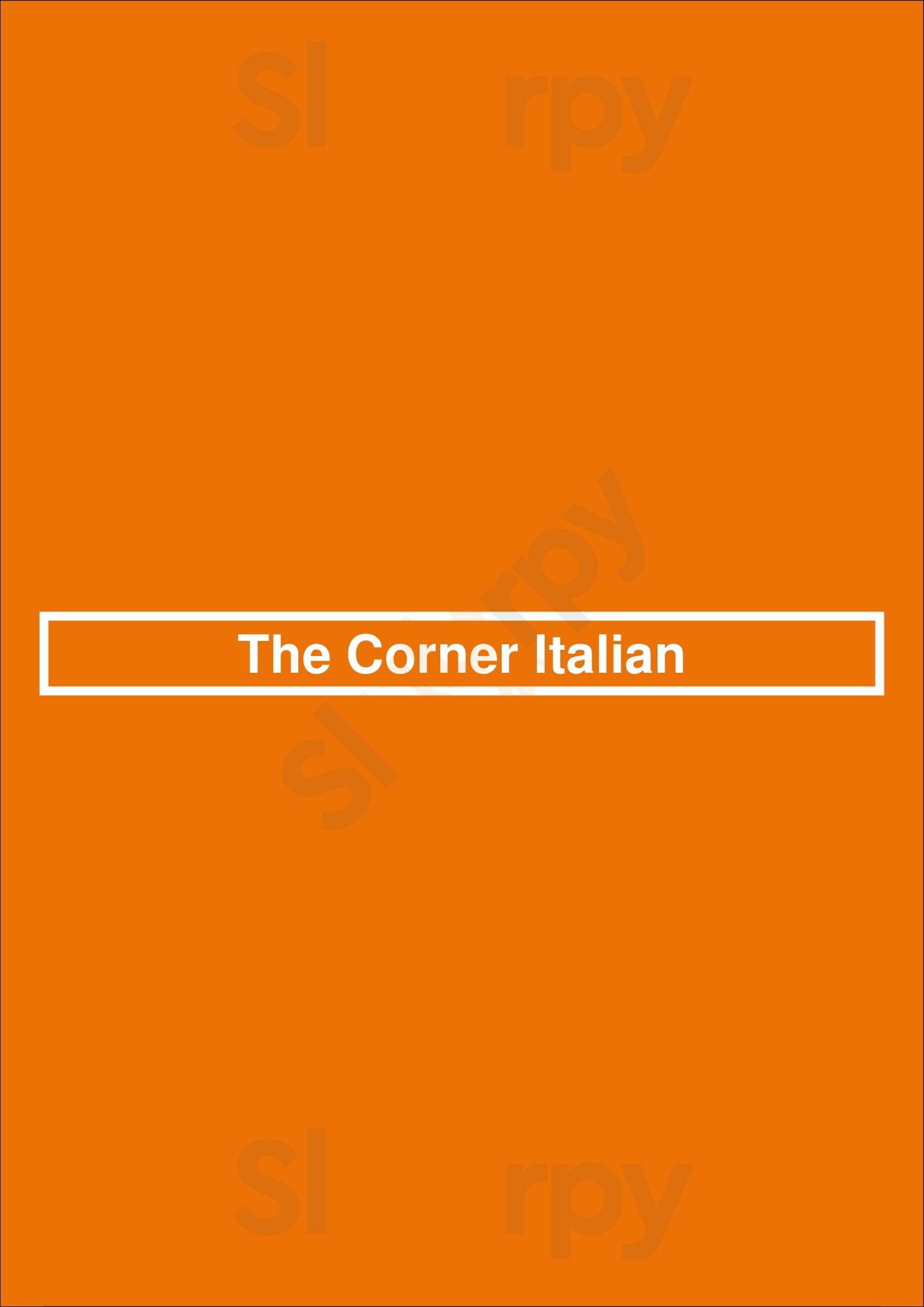 The Corner Italian Subiaco Menu - 1