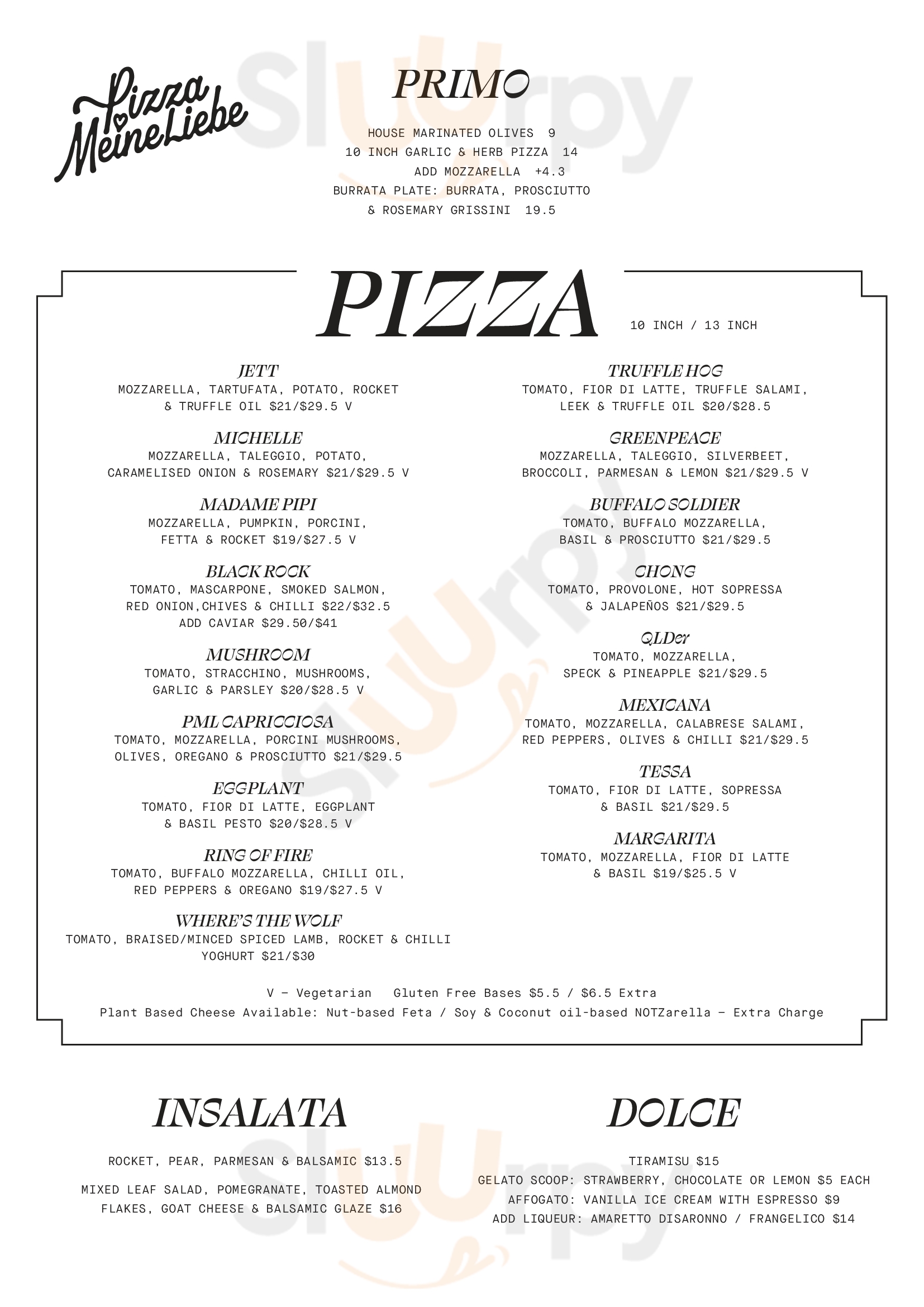 Pizza Meine Liebe Northcote Menu - 1