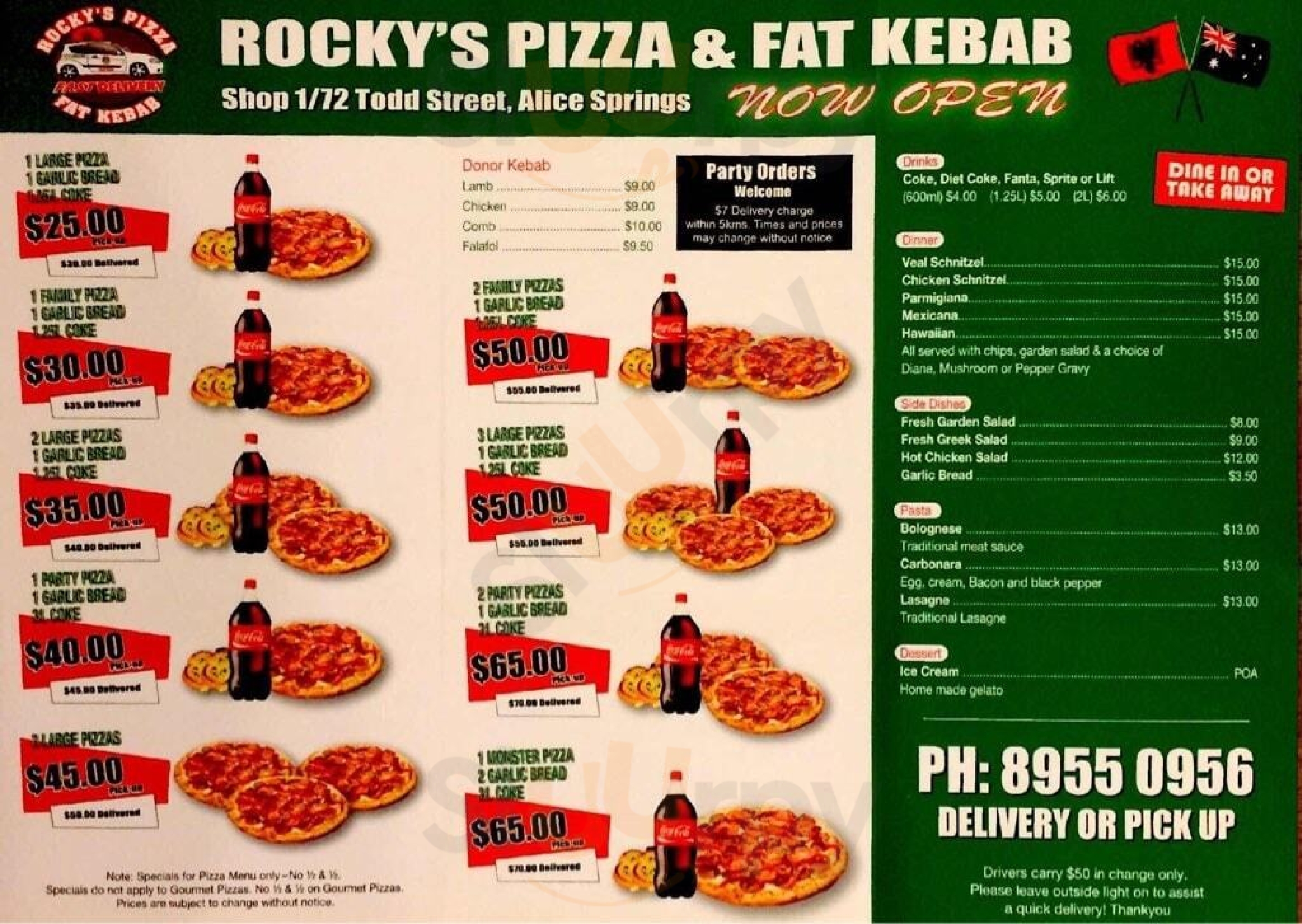 Rocky's Pizza Alice Springs Menu - 1