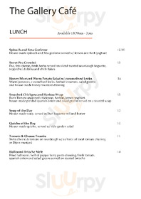Gallery Cafe menu
