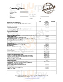 Sydney Markets Plaza Cafe menu