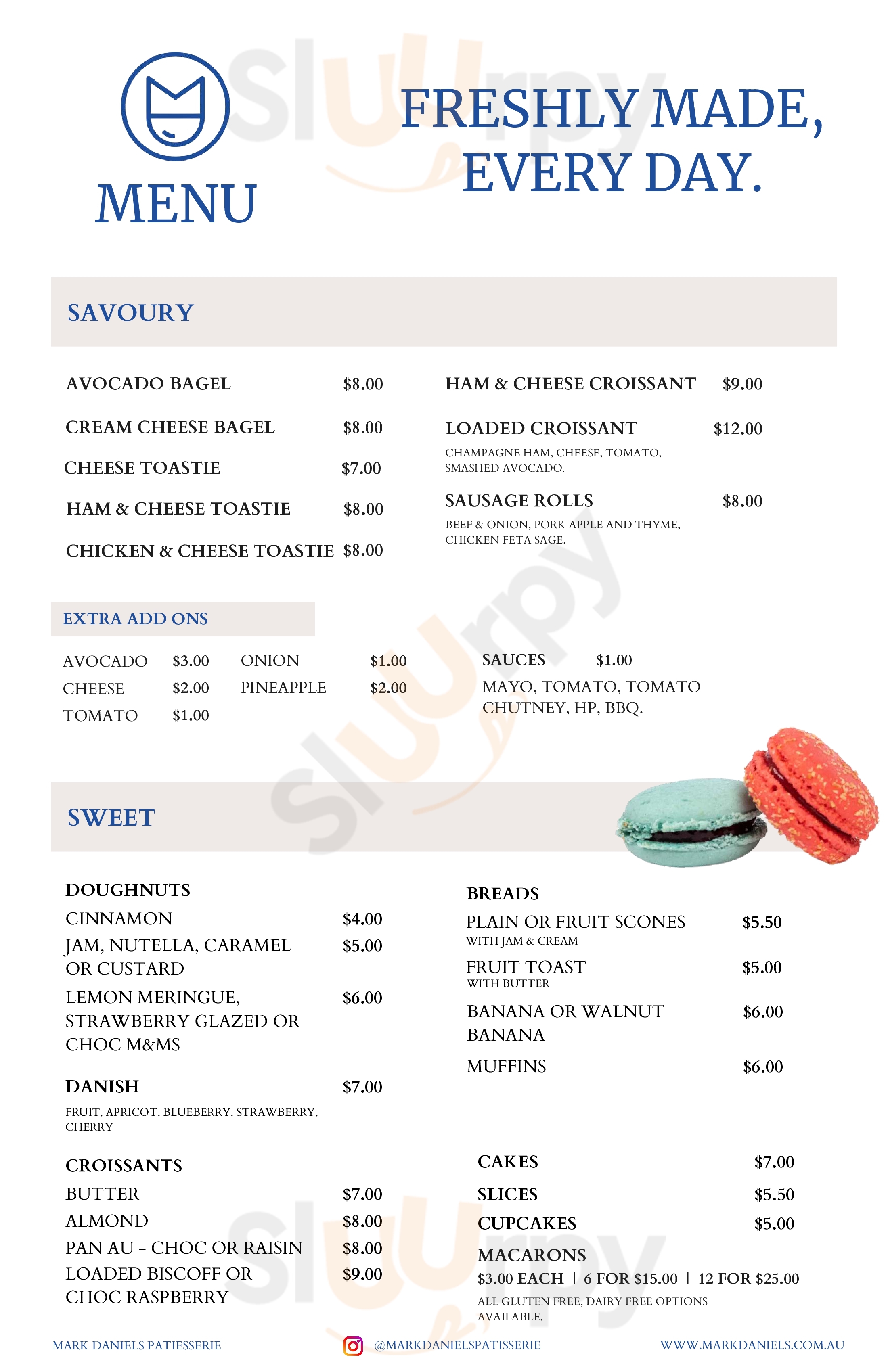 Mark Daniel’s Patisserie Robina Menu - 1