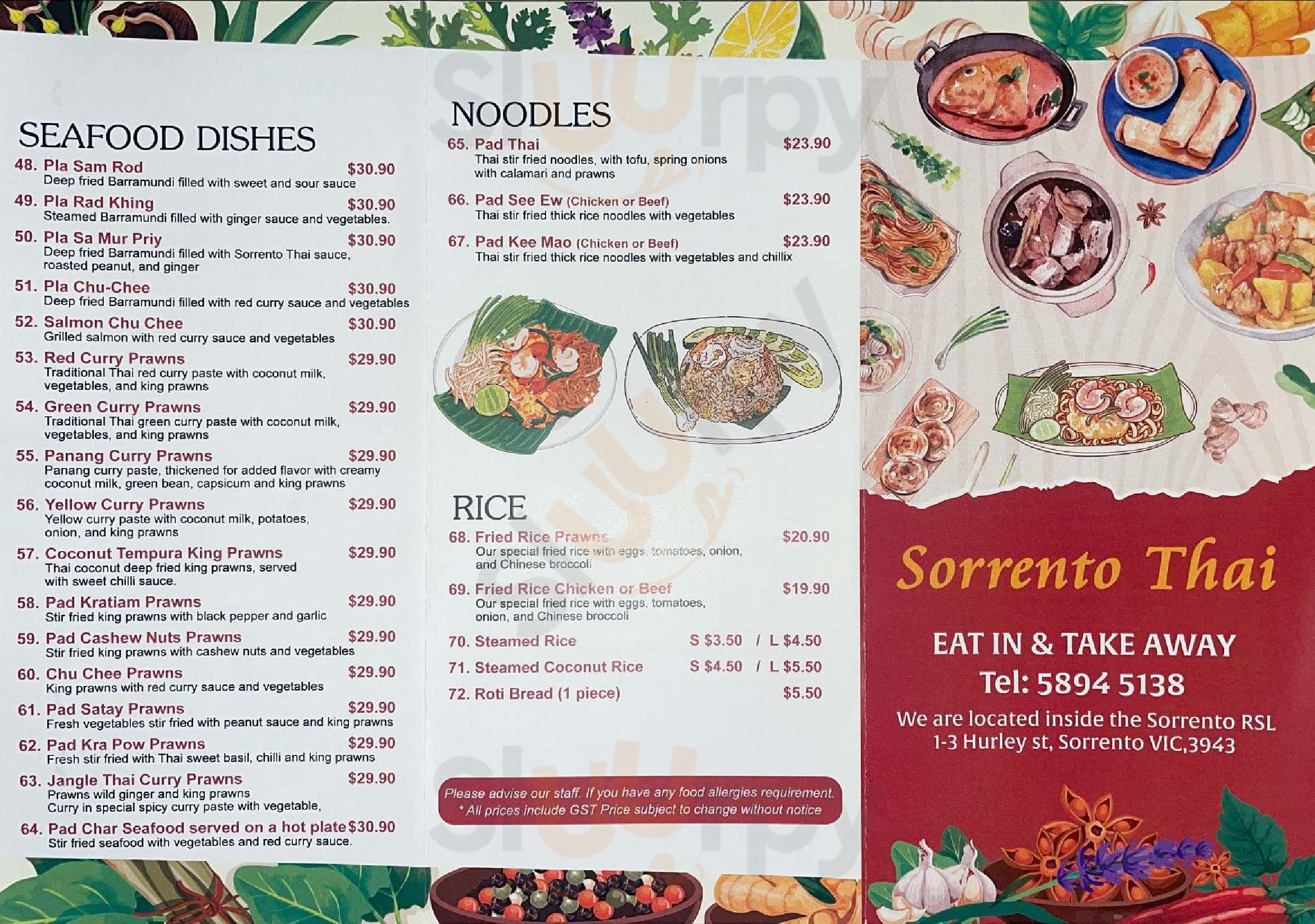 Sorrento Thai Restaurant & Takeaway Sorrento Menu - 1