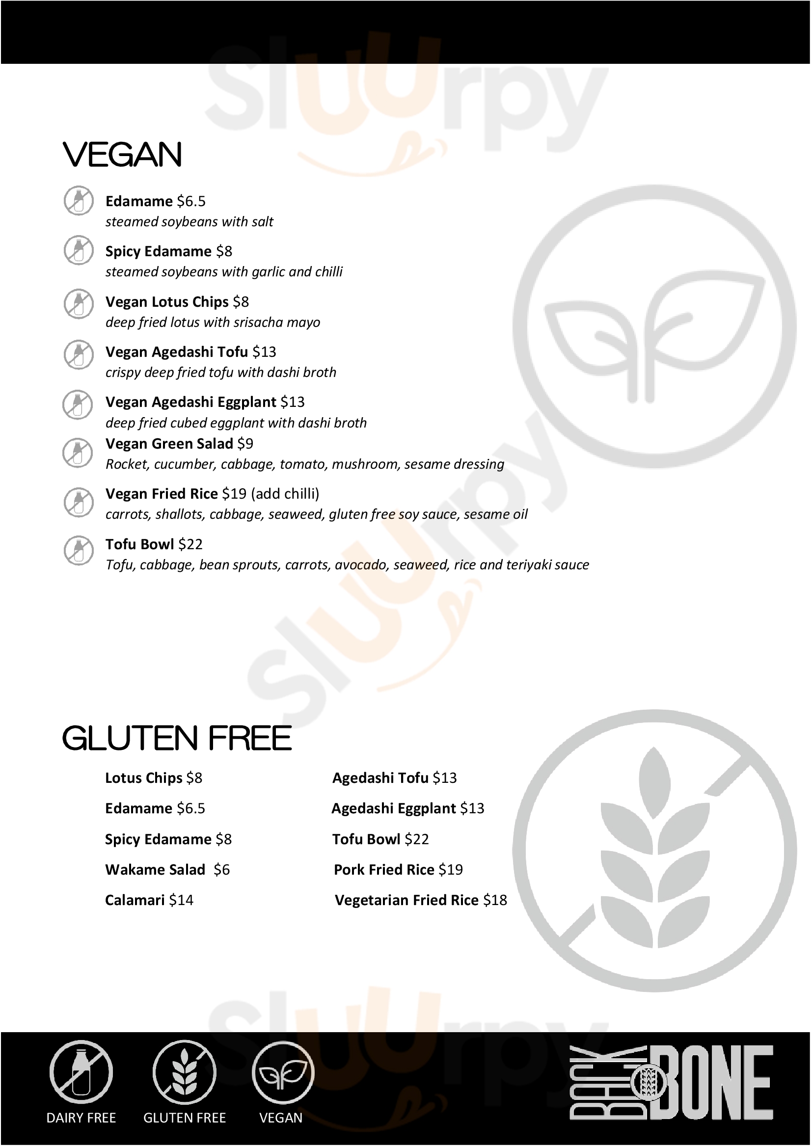 Backbone Bar & Kitchen Tugun Menu - 1