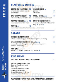 North Annandale Hotel menu
