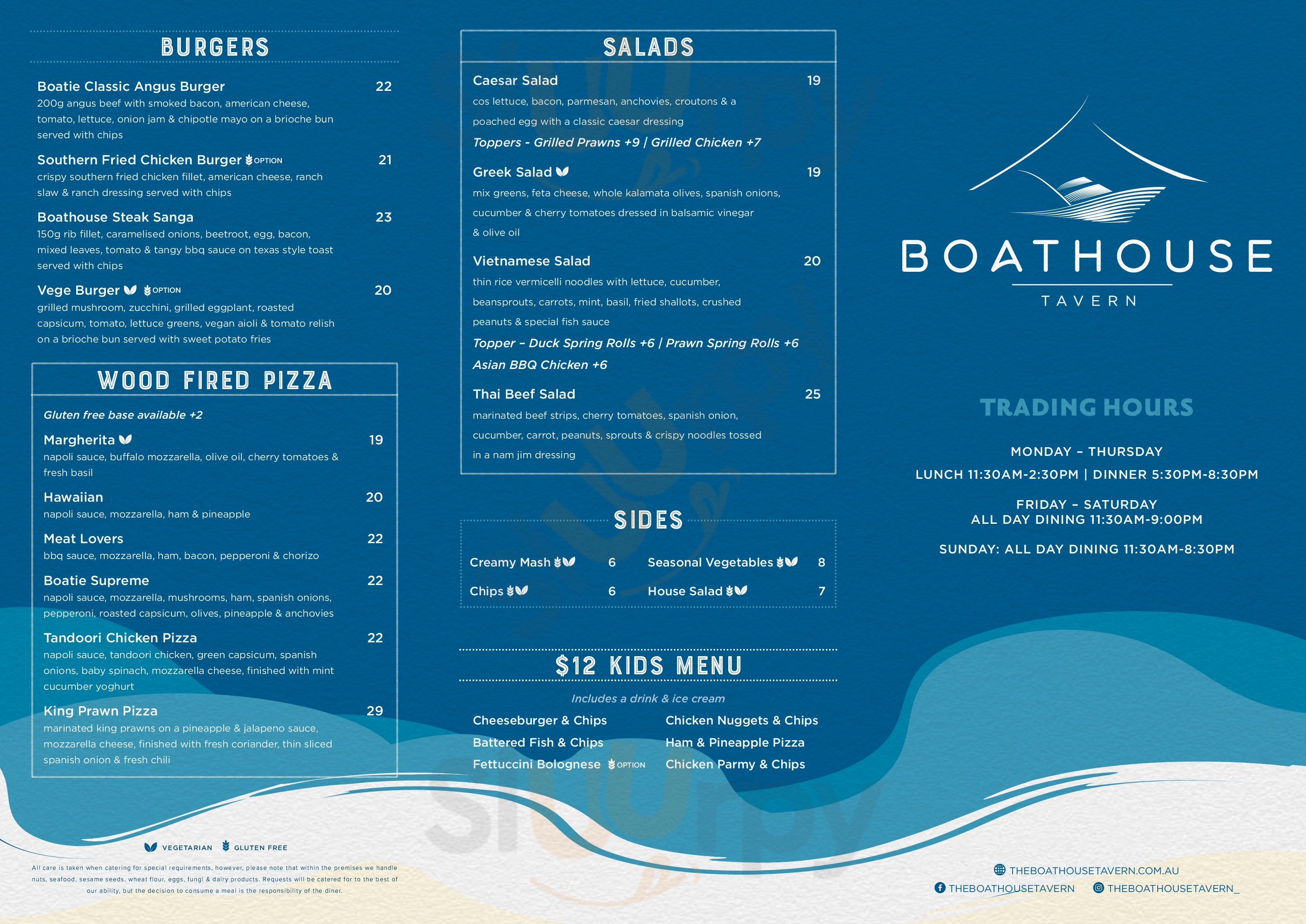 The Boathouse Tavern Coomera Menu - 1
