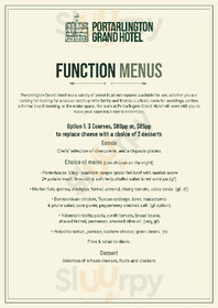 Portarlington Grand Hotel menu