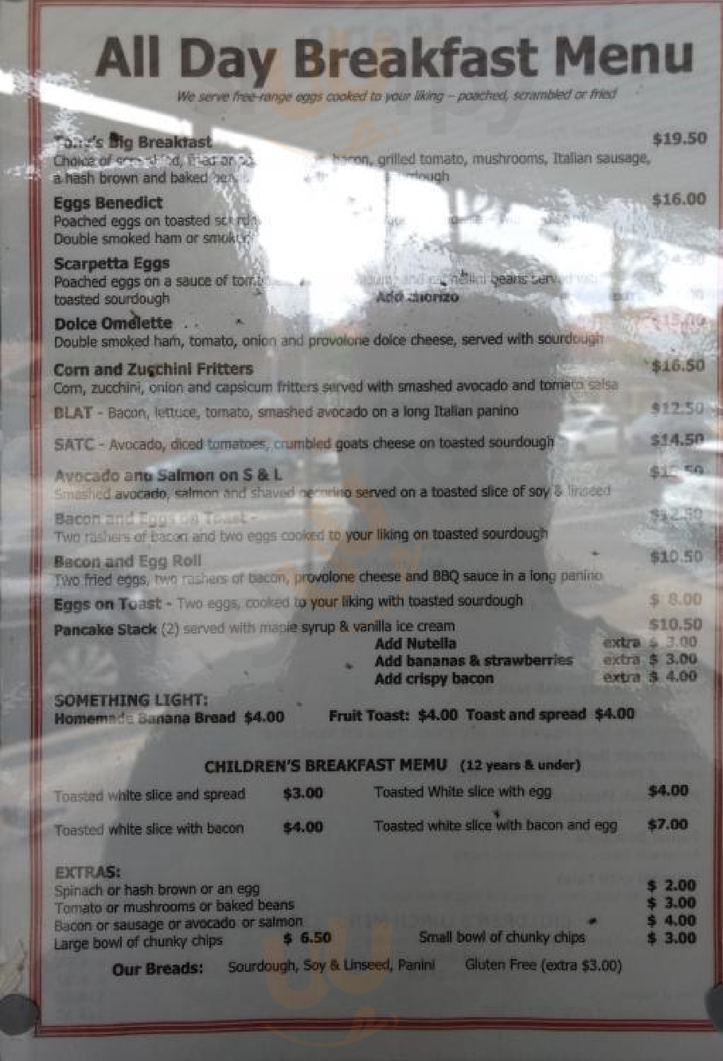 Carmel's Abbotsford Menu - 1