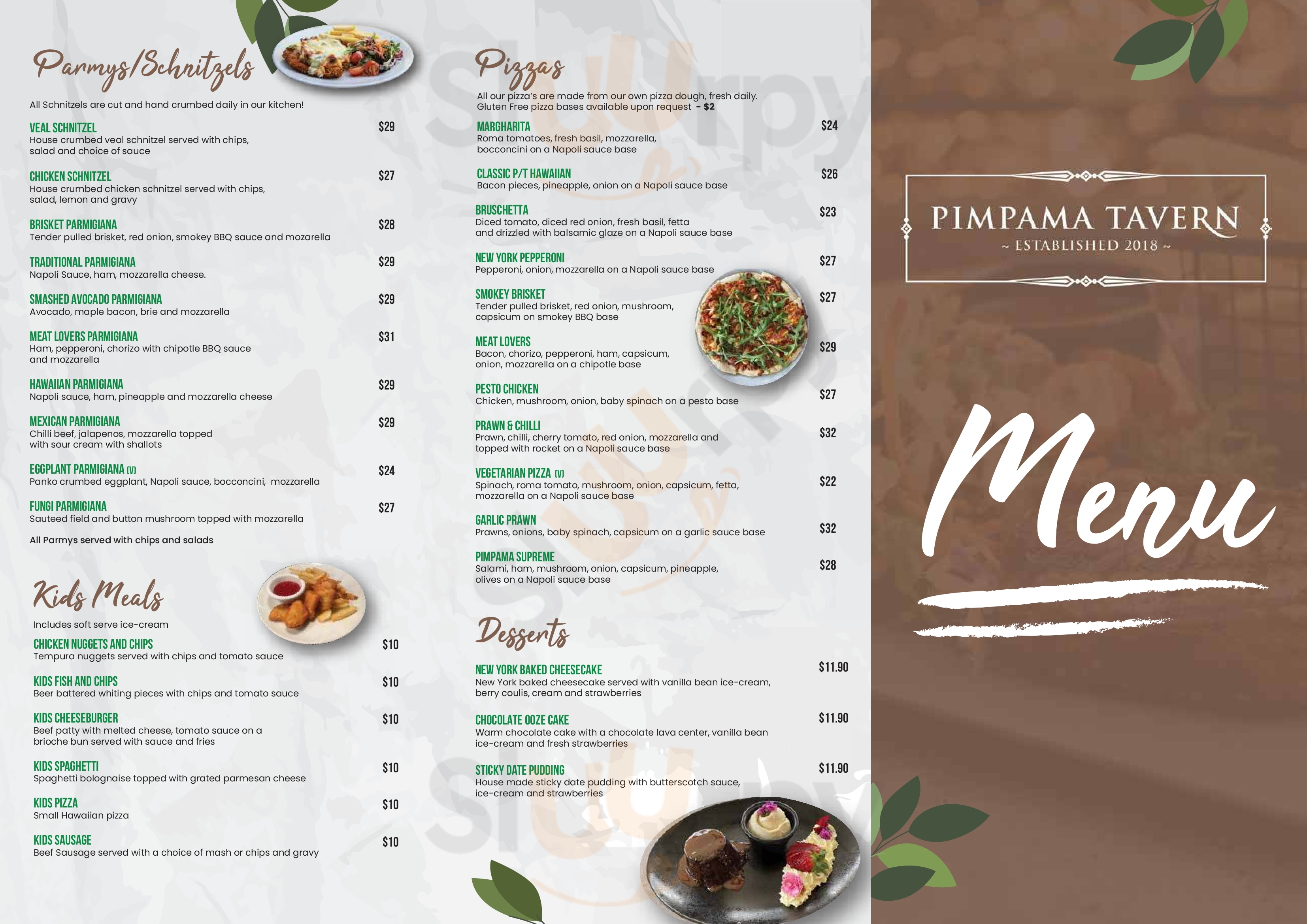 Pimpama Tavern Pimpama Menu - 1