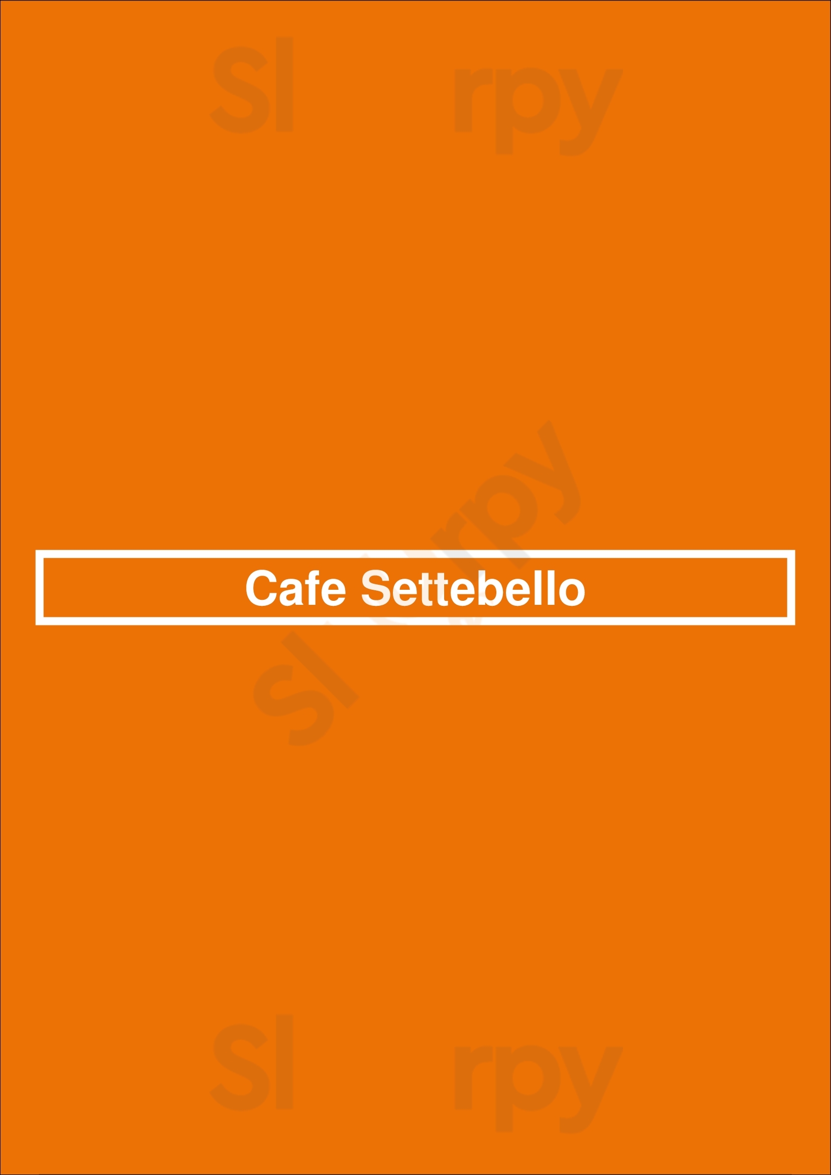 Cafe Settebello Campbelltown Menu - 1