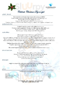 Watermark Restaurant menu