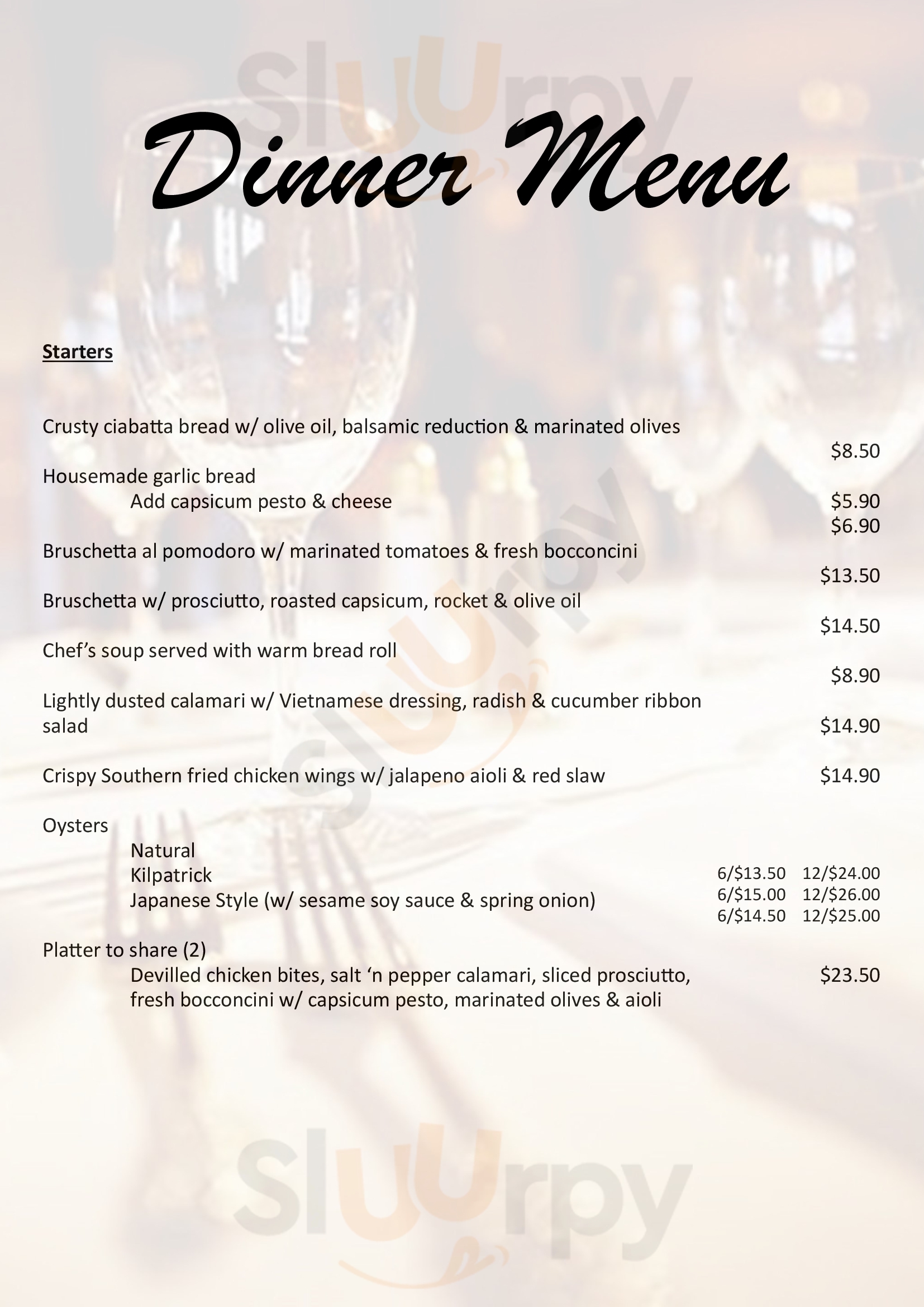 De Veers Restaurant Blair Athol Menu - 1