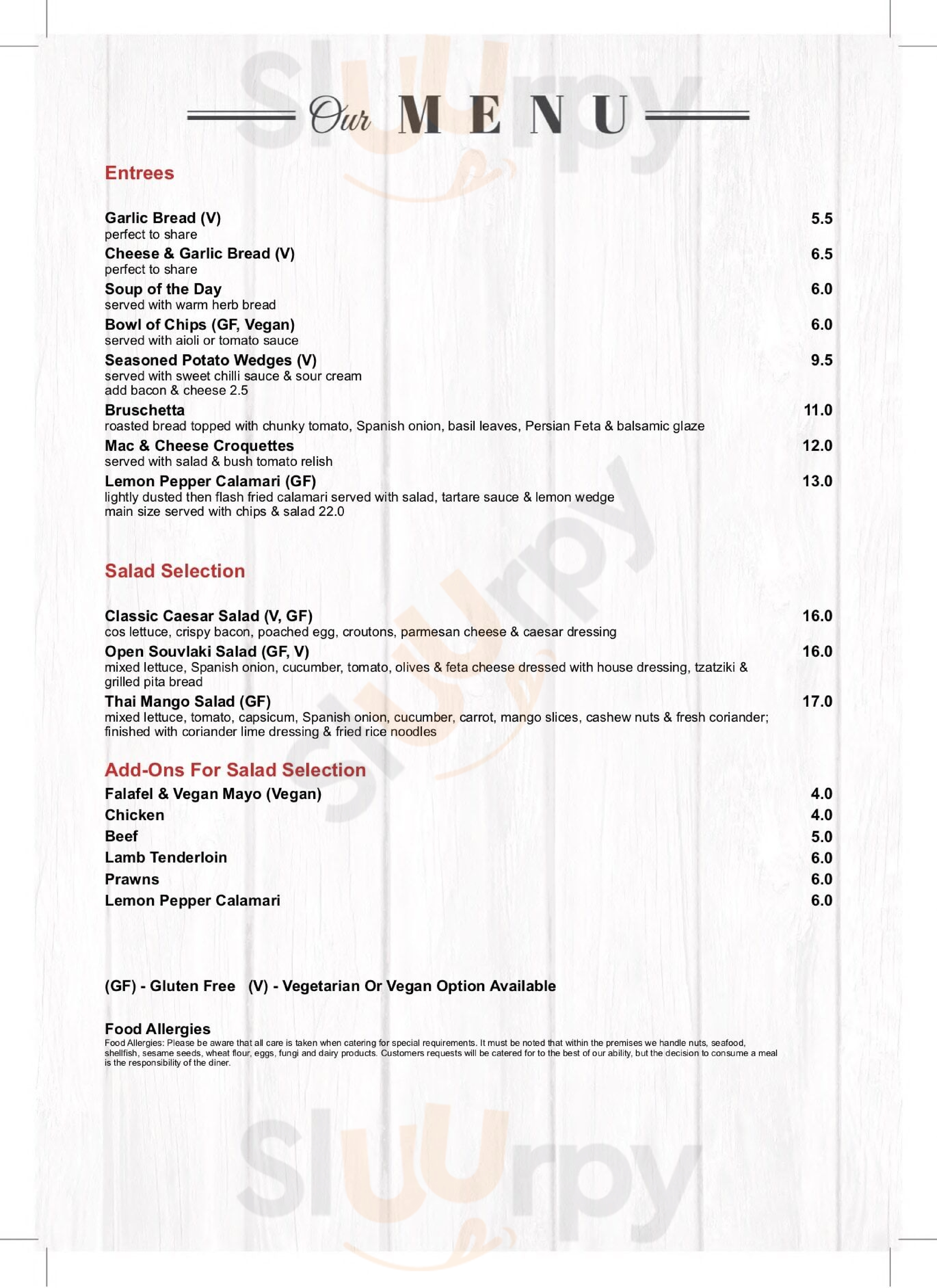 Prince Mark Hotel Doveton Menu - 1