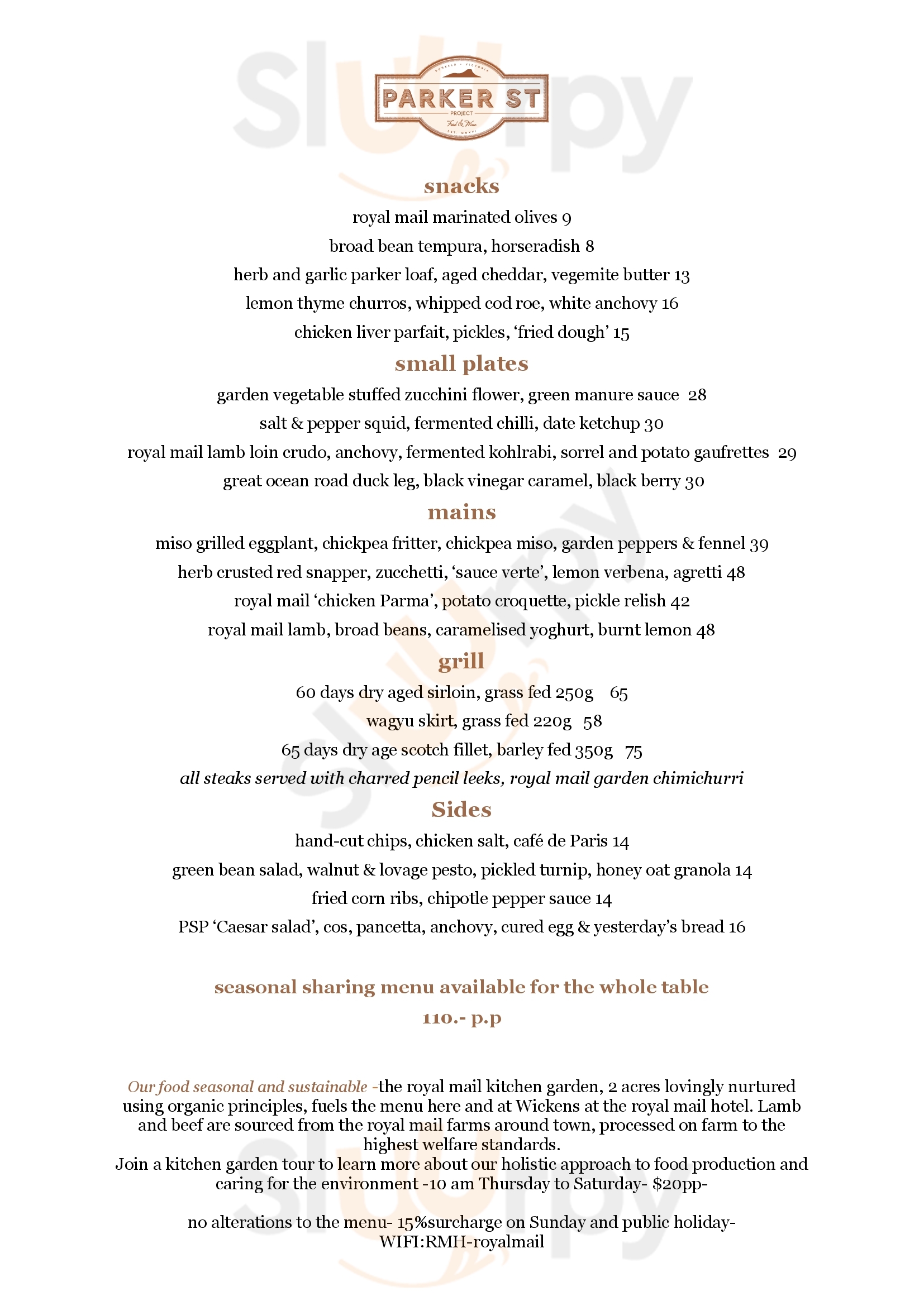 Wickens At Royal Mail Hotel Dunkeld Menu - 1