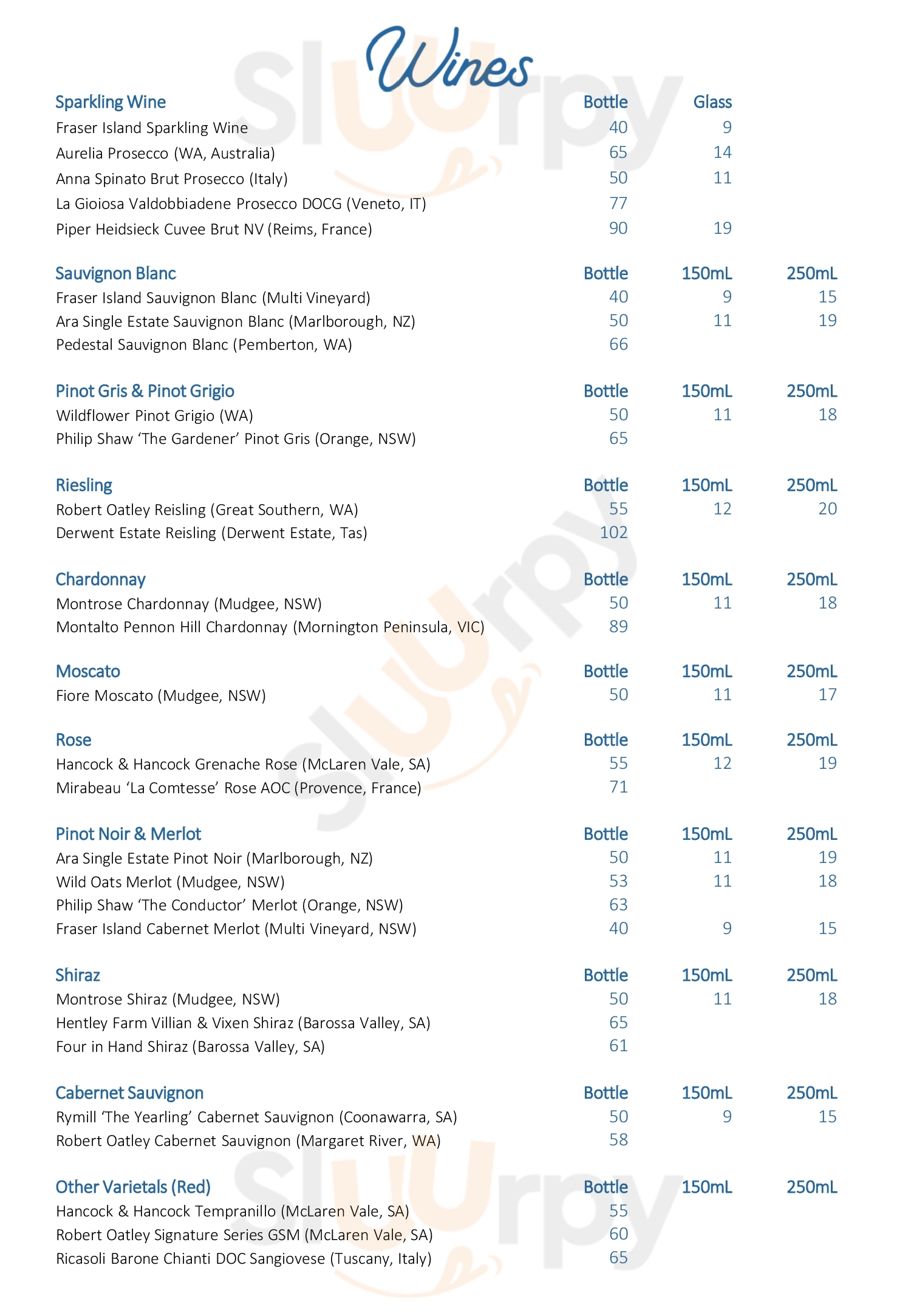 Mckenzie's On 75 K'gari (Fraser Island) Menu - 1