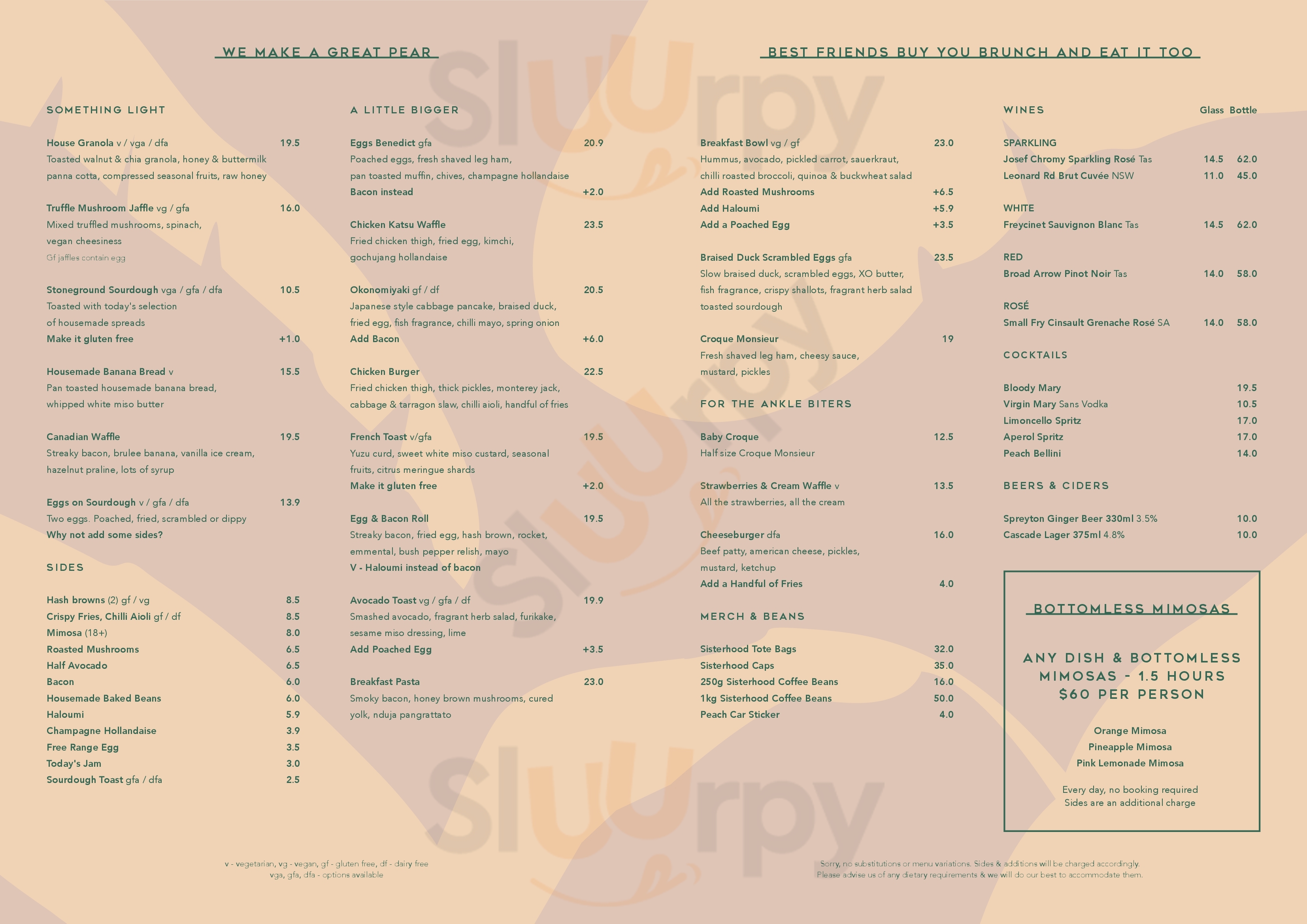 Jojo's Cafe & Bar Hobart Menu - 1