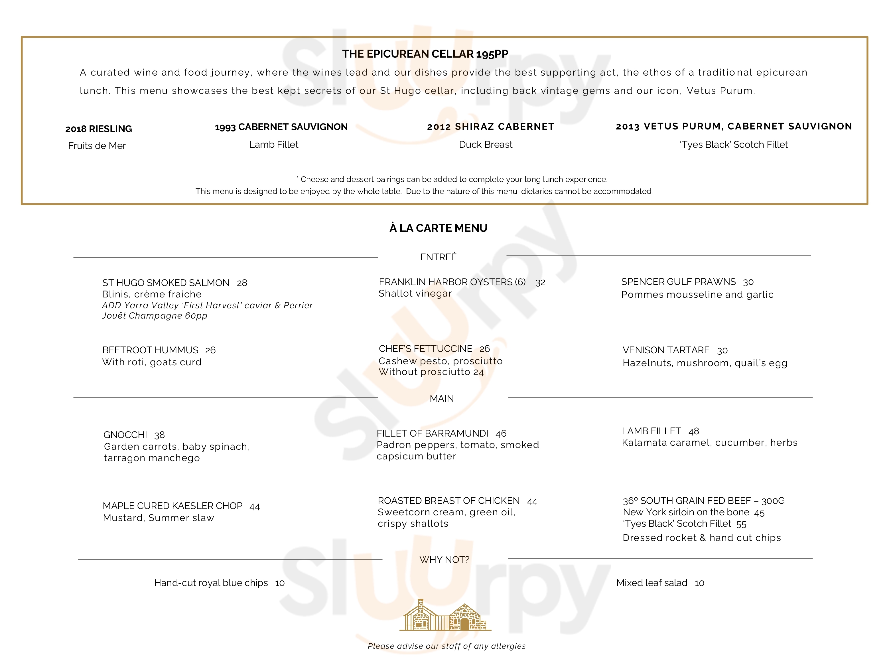 St. Hugo Restaurant Rowland Flat Menu - 1