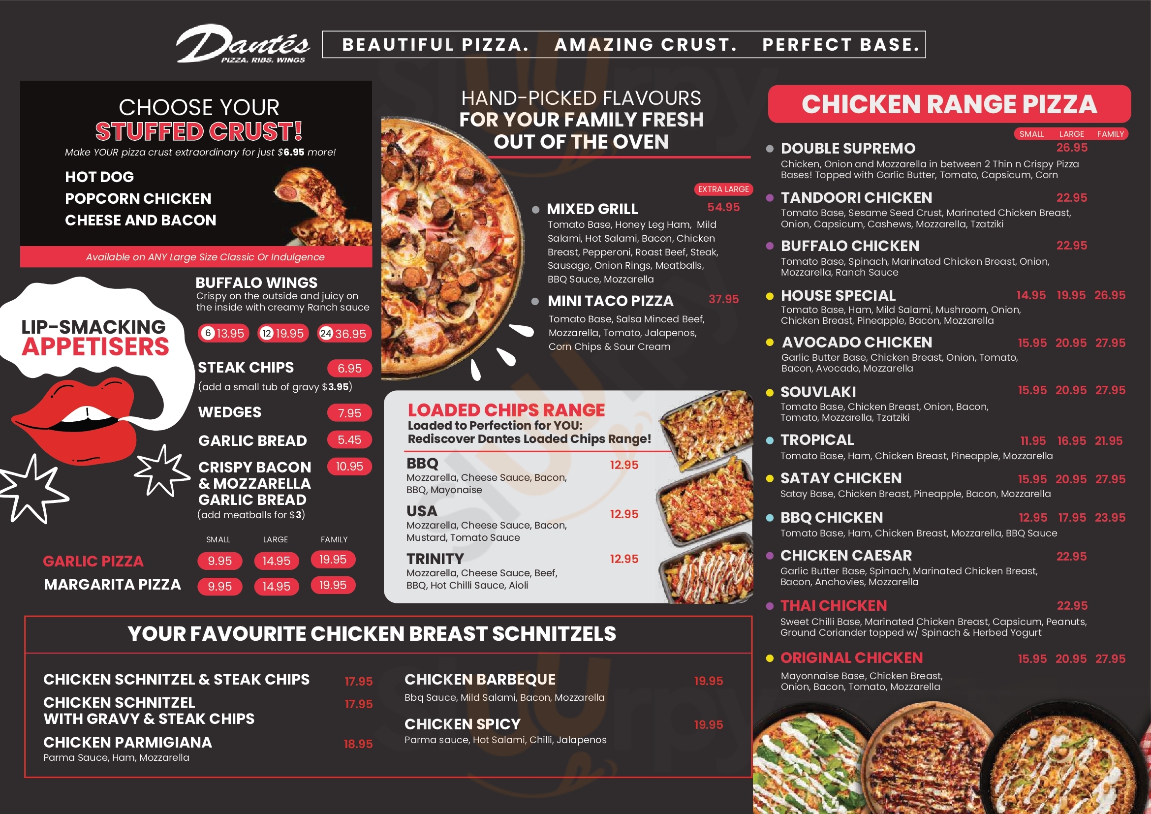 Dante's Gourmet Pizza Bar Drouin South Menu - 1