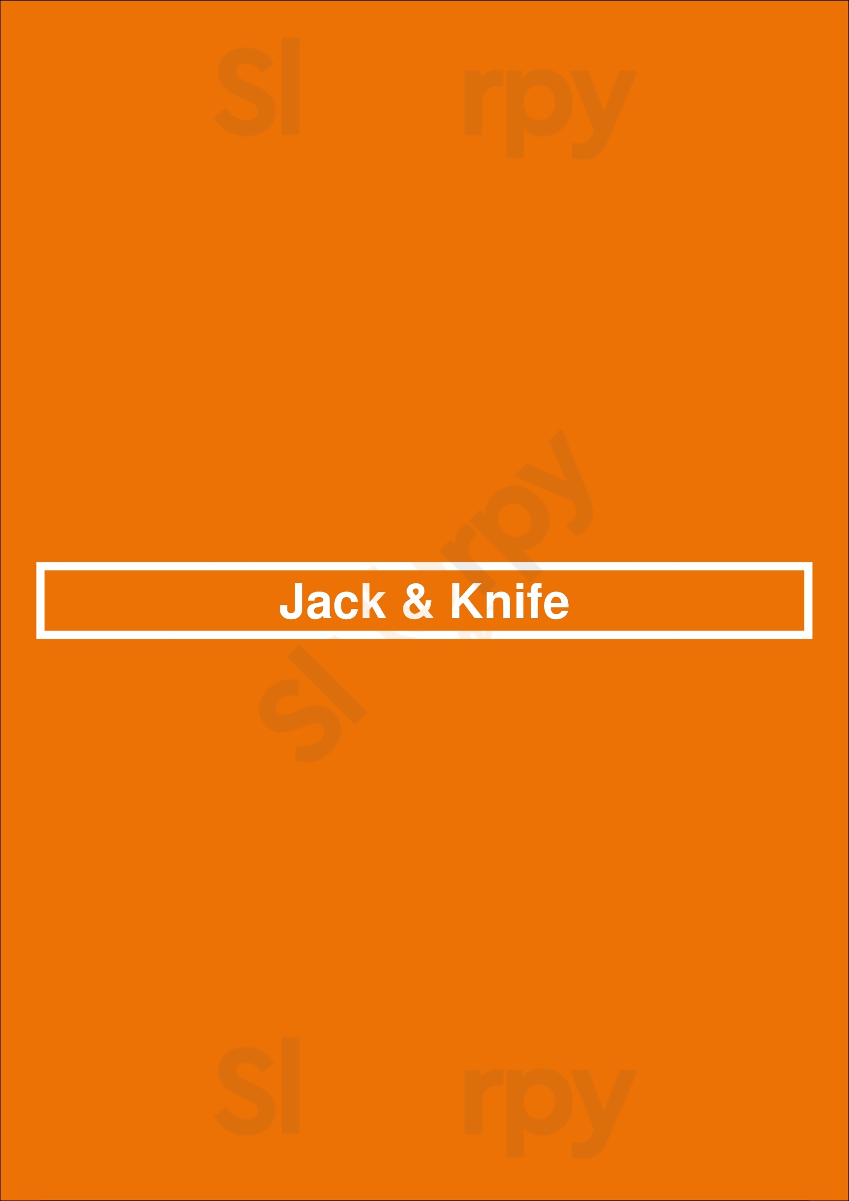 Jack & Knife Sydney Menu - 1