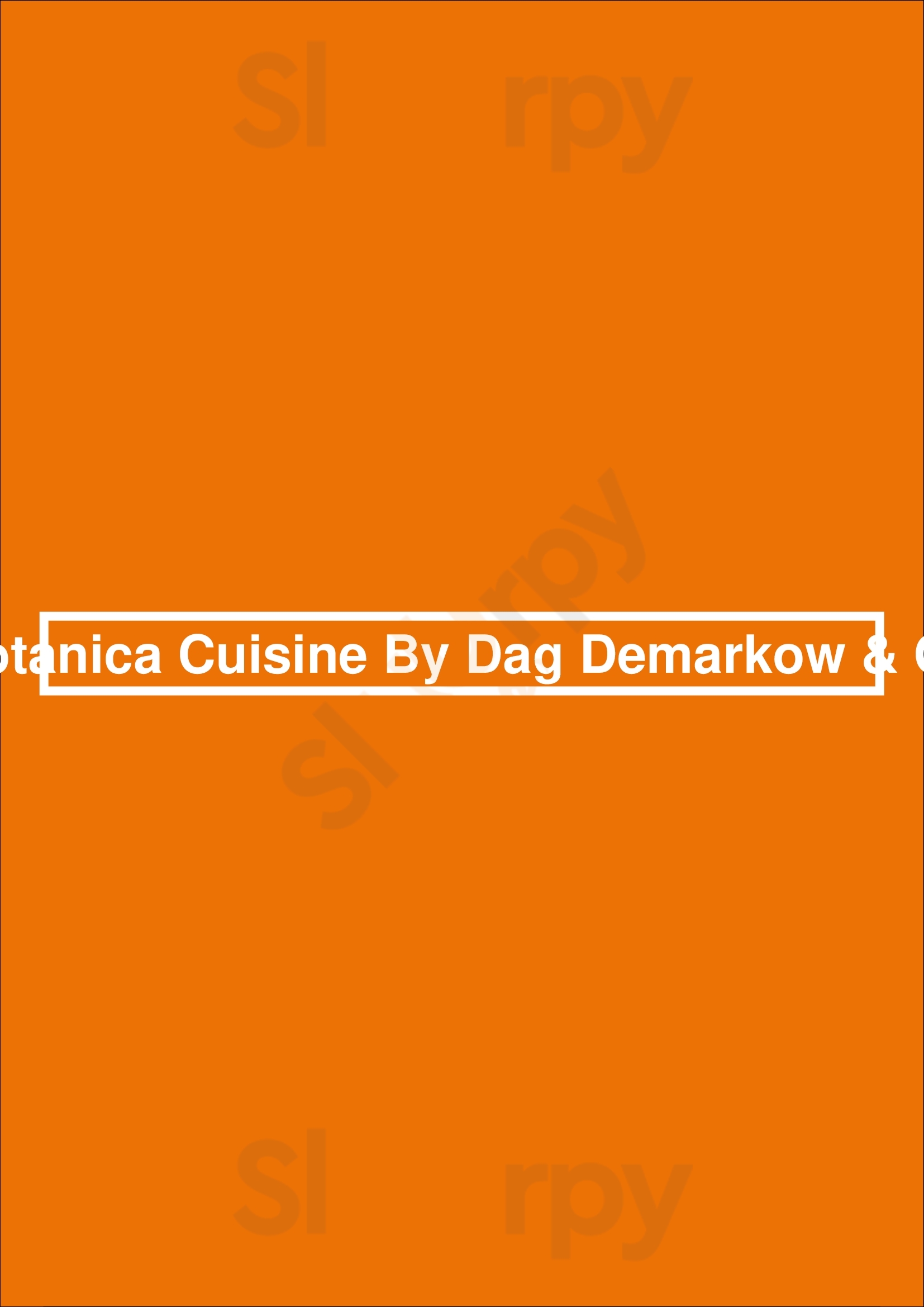 Botanica Cuisine By Dag Demarkow & Co Mildura Menu - 1
