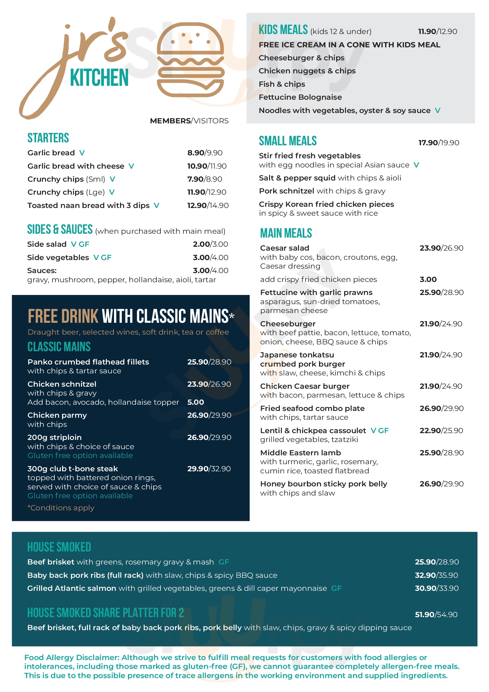 Twin Towns Services Club Tweed Heads Menu - 1