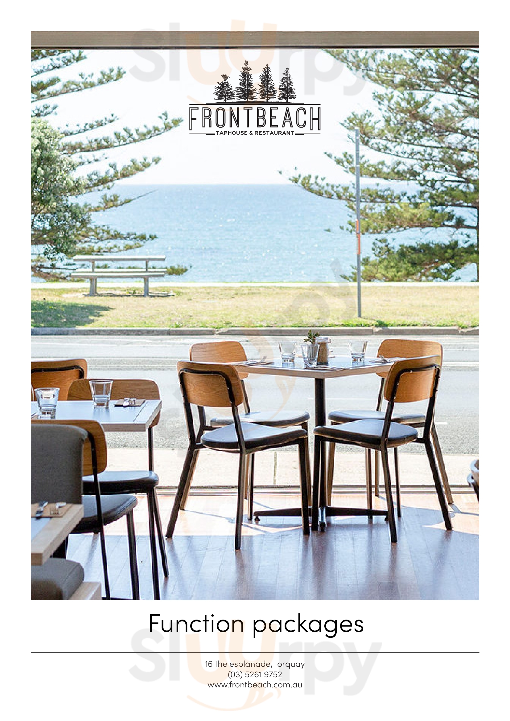 Frontbeach Taphouse & Restaurant Torquay Menu - 1
