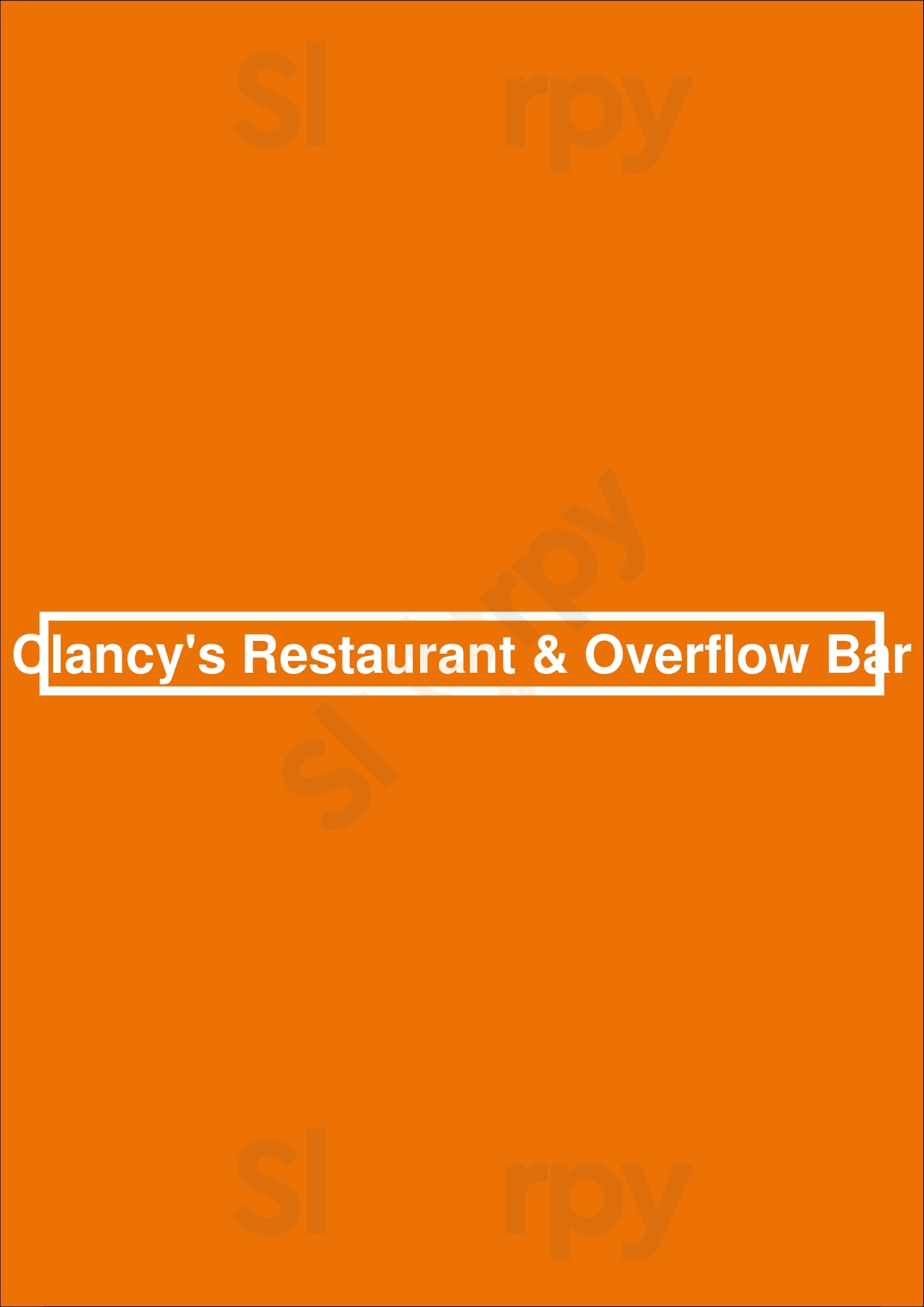 Clancy's Restaurant & Overflow Bar Wagga Wagga Menu - 1