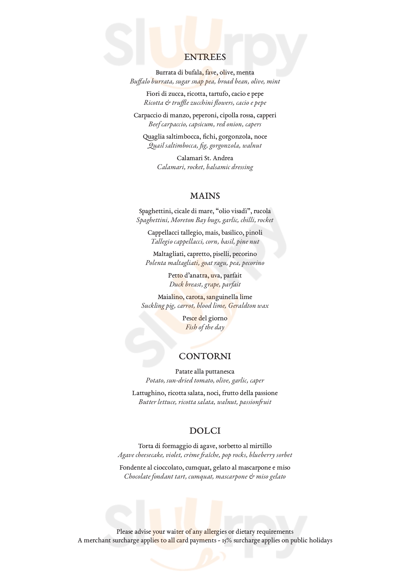 Il Bacaro Cucina E Bar Melbourne Menu - 1