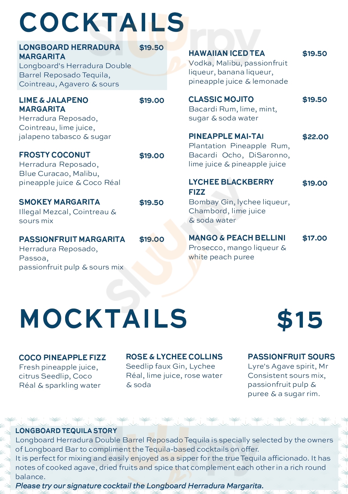 Longboard Bar And Grill Townsville Menu - 1