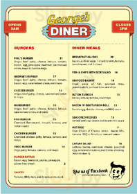 George's Diner menu