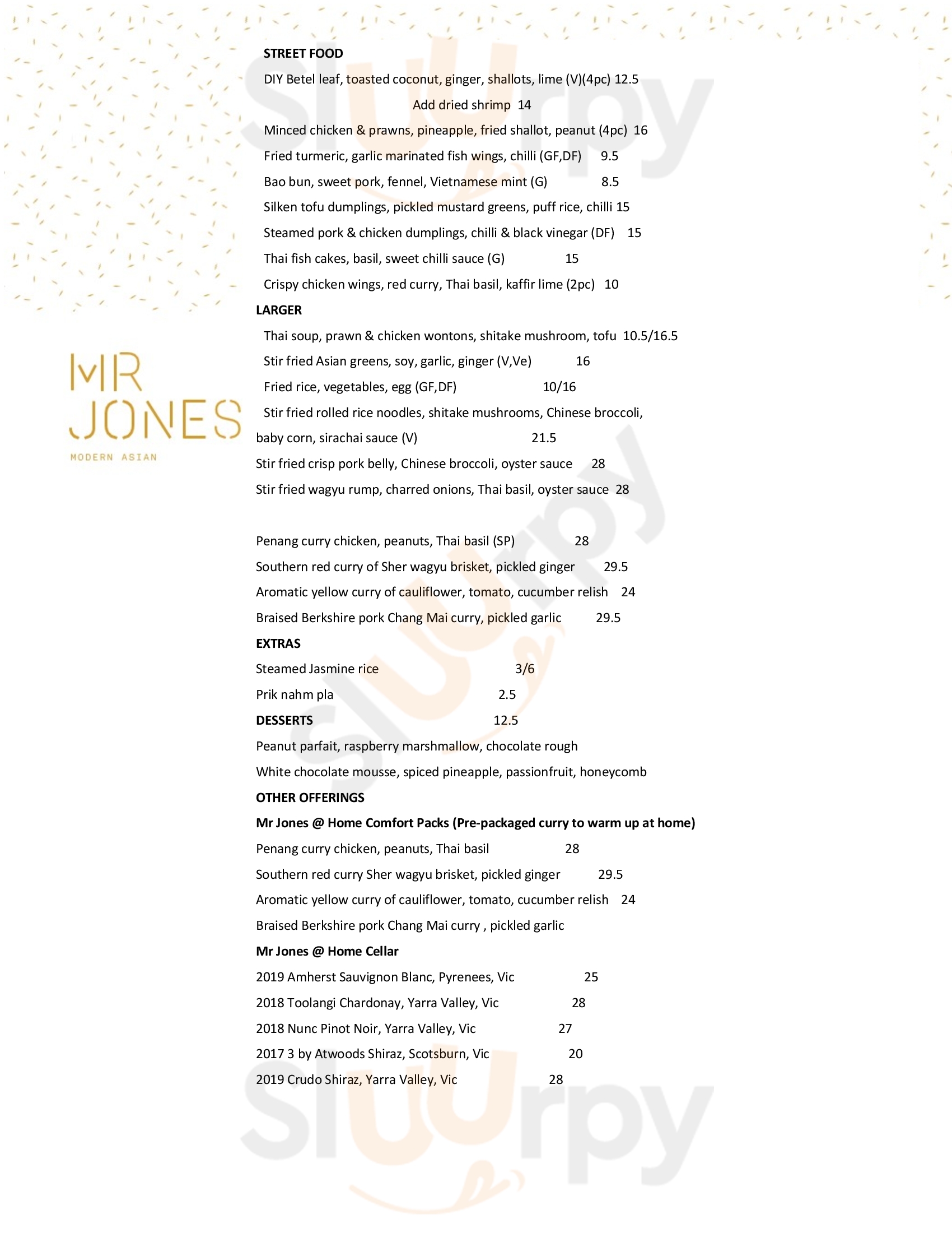 Mr Jones Dining Ballarat Menu - 1