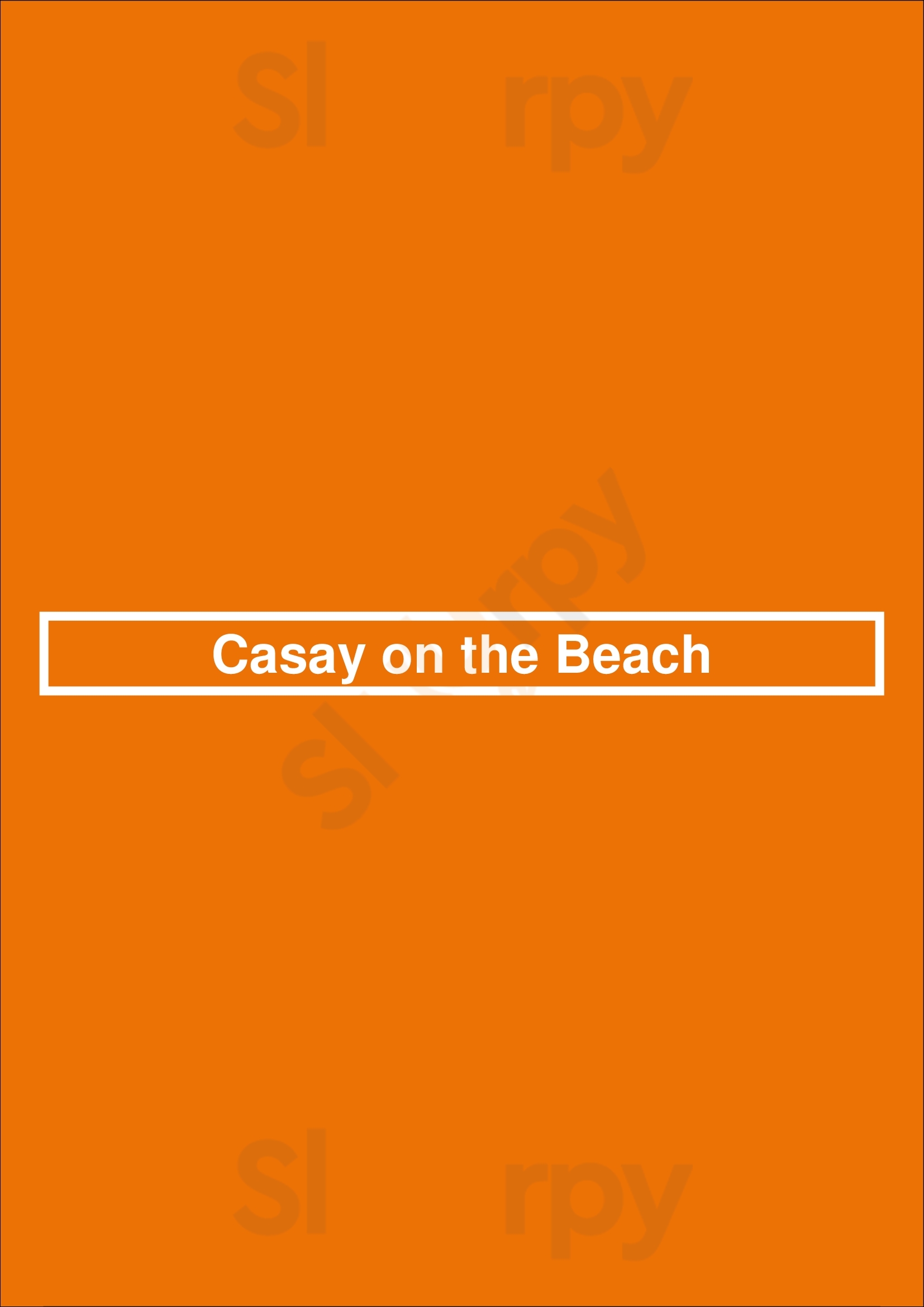Casay On The Beach Coffs Harbour Menu - 1