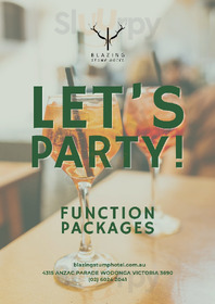 Blazing Stump Hotel Bar & Bistro menu