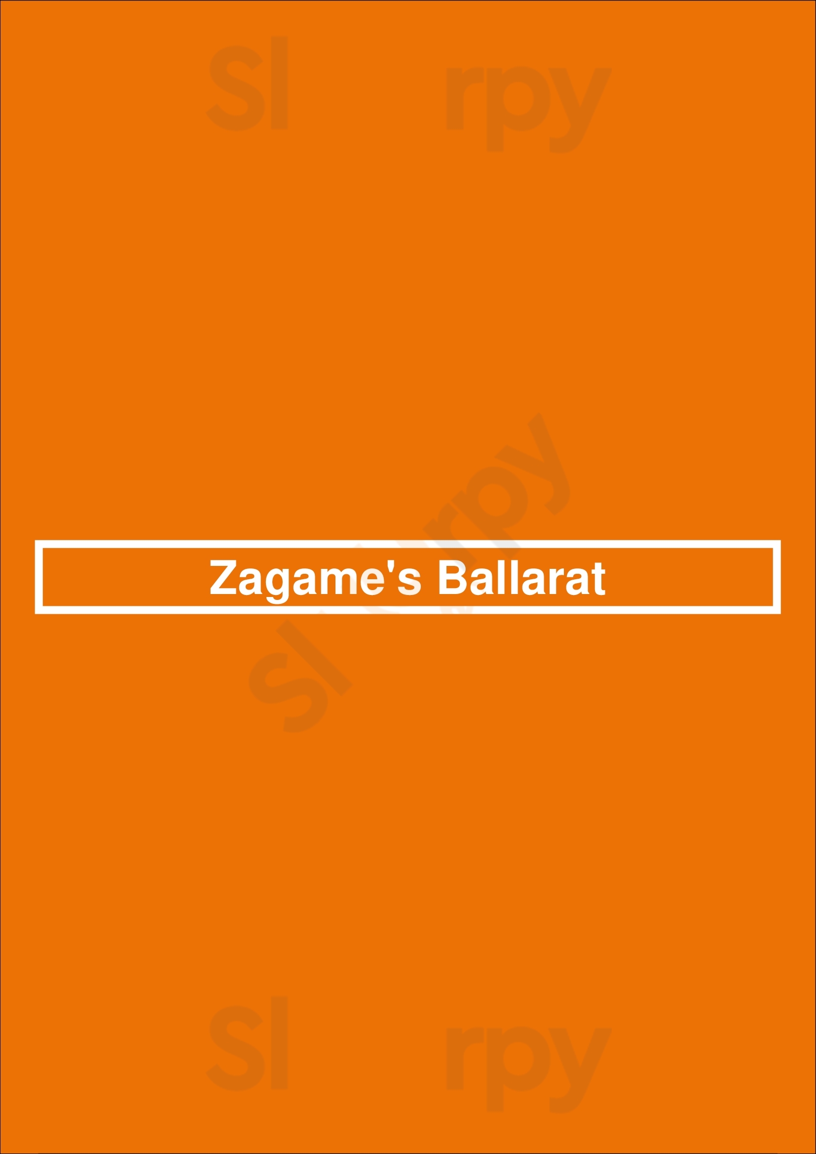 Zagame's Ballarat Ballarat Menu - 1