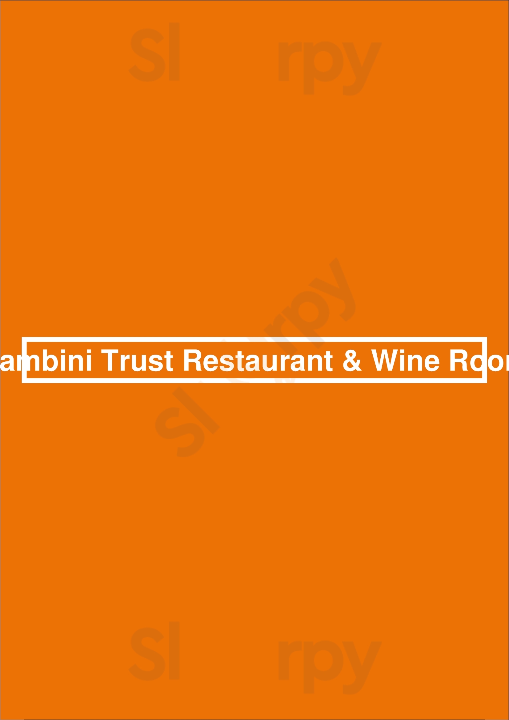 Bambini Trust Restaurant & Wine Room Sydney Menu - 1