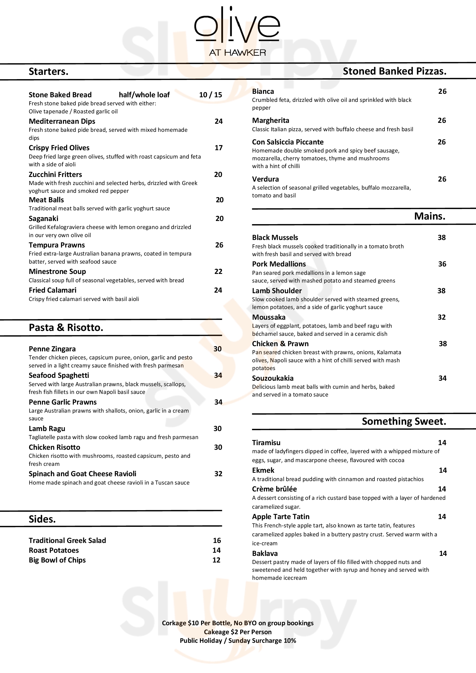 Olive At Hawker Canberra Menu - 1