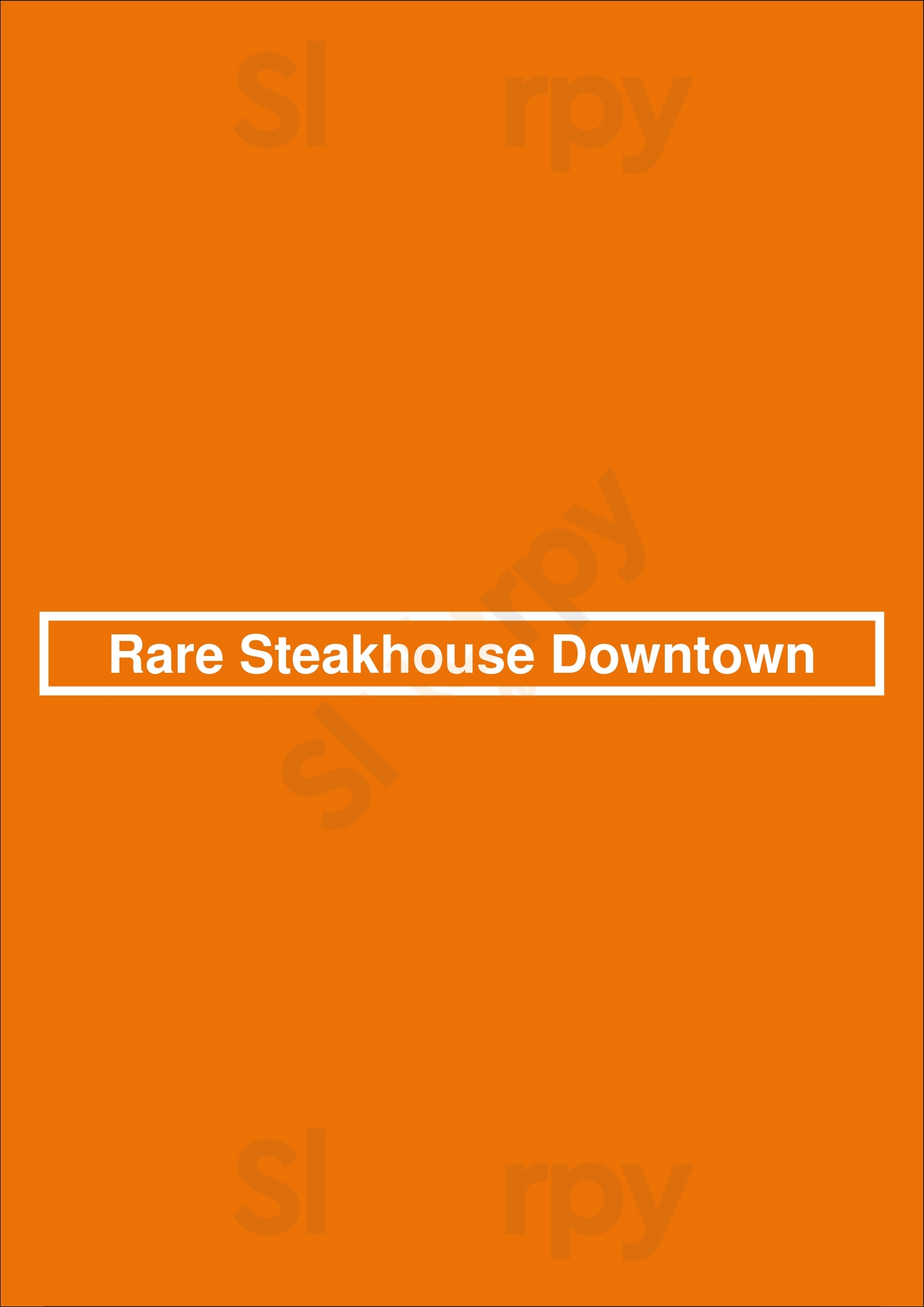Rare Steakhouse Downtown Melbourne Menu - 1