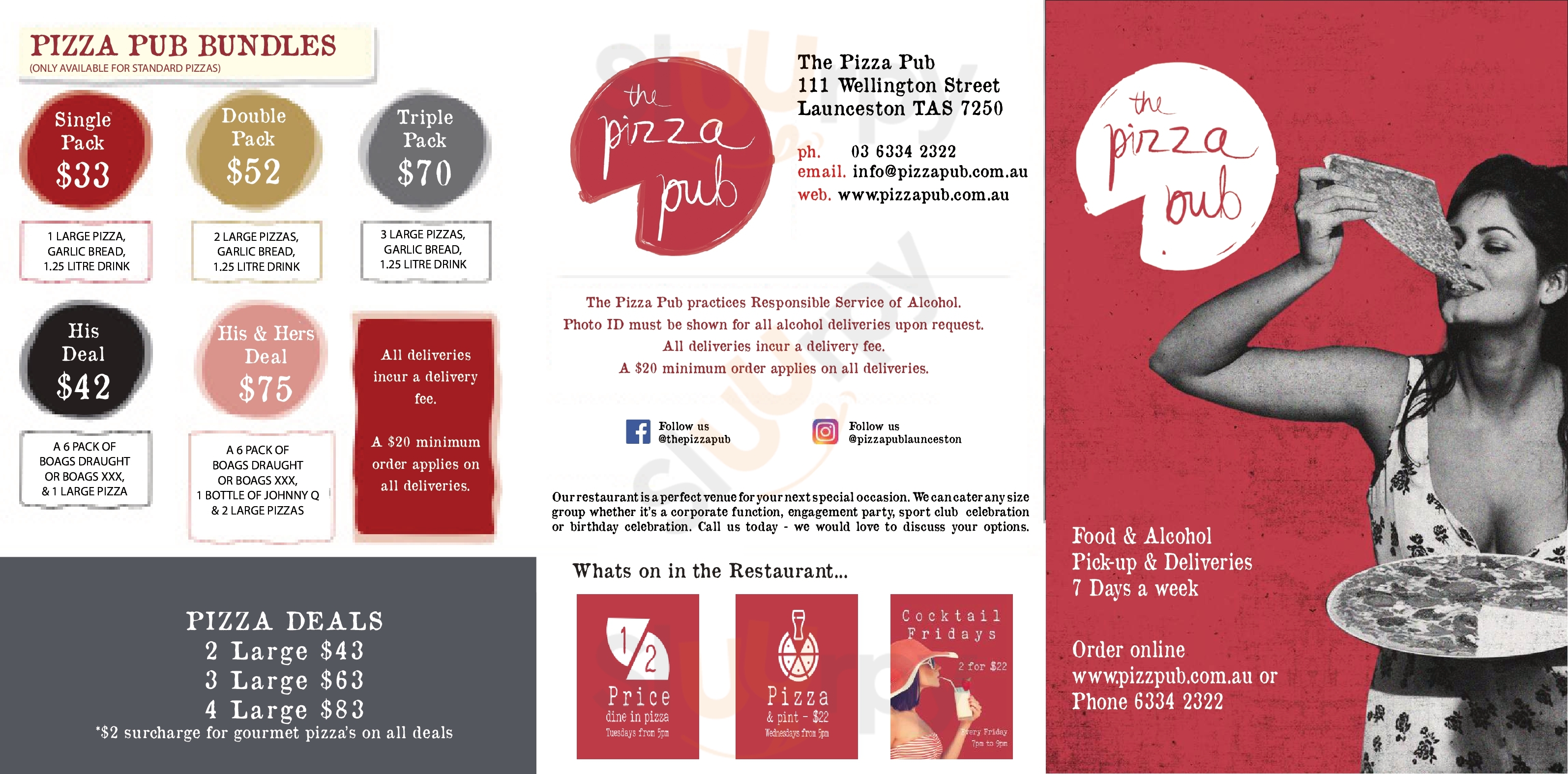 Main Menu - The Pizza Pub