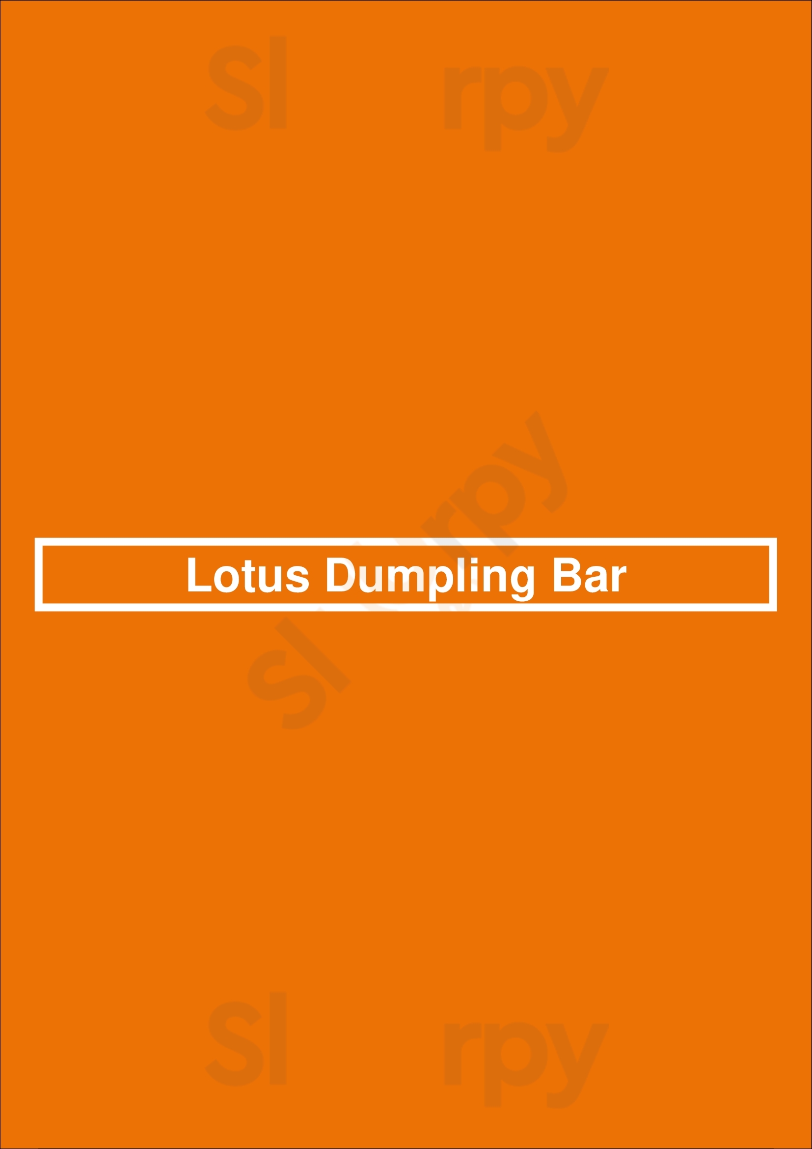 Lotus Dumpling Bar Sydney Menu - 1