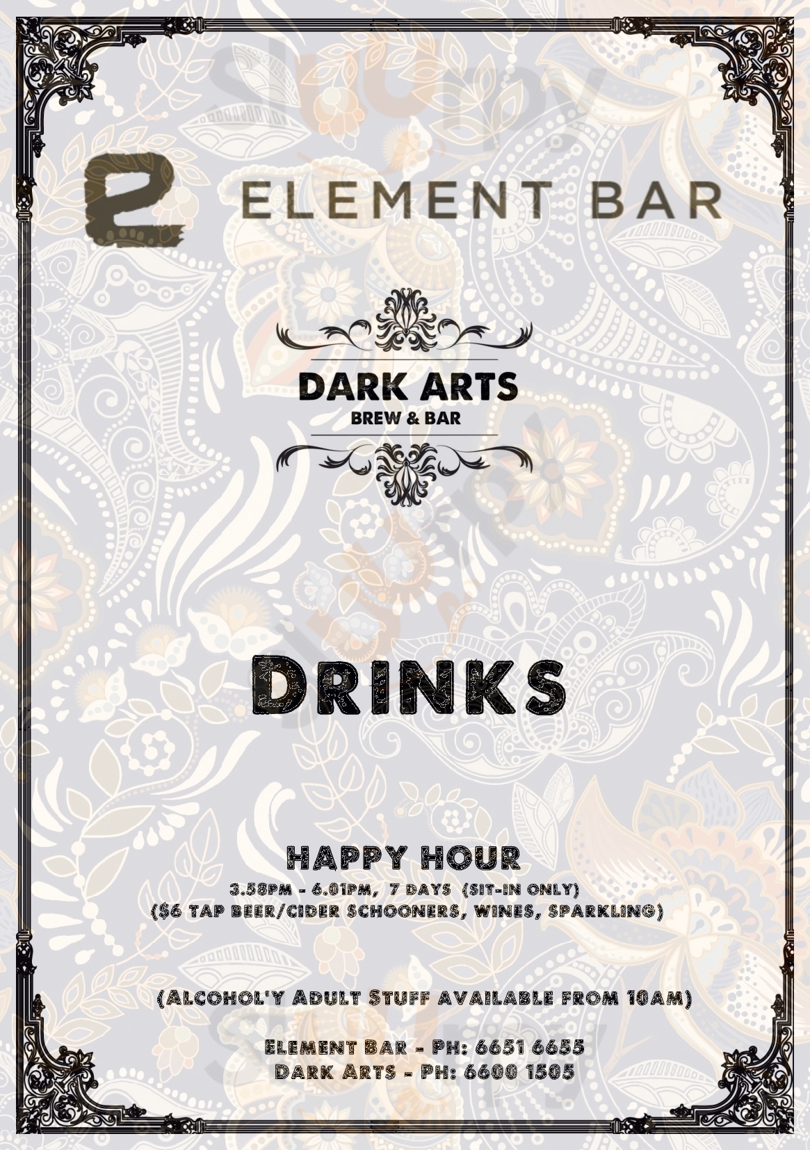 Dark Arts Cafe & Bar Coffs Harbour Menu - 1