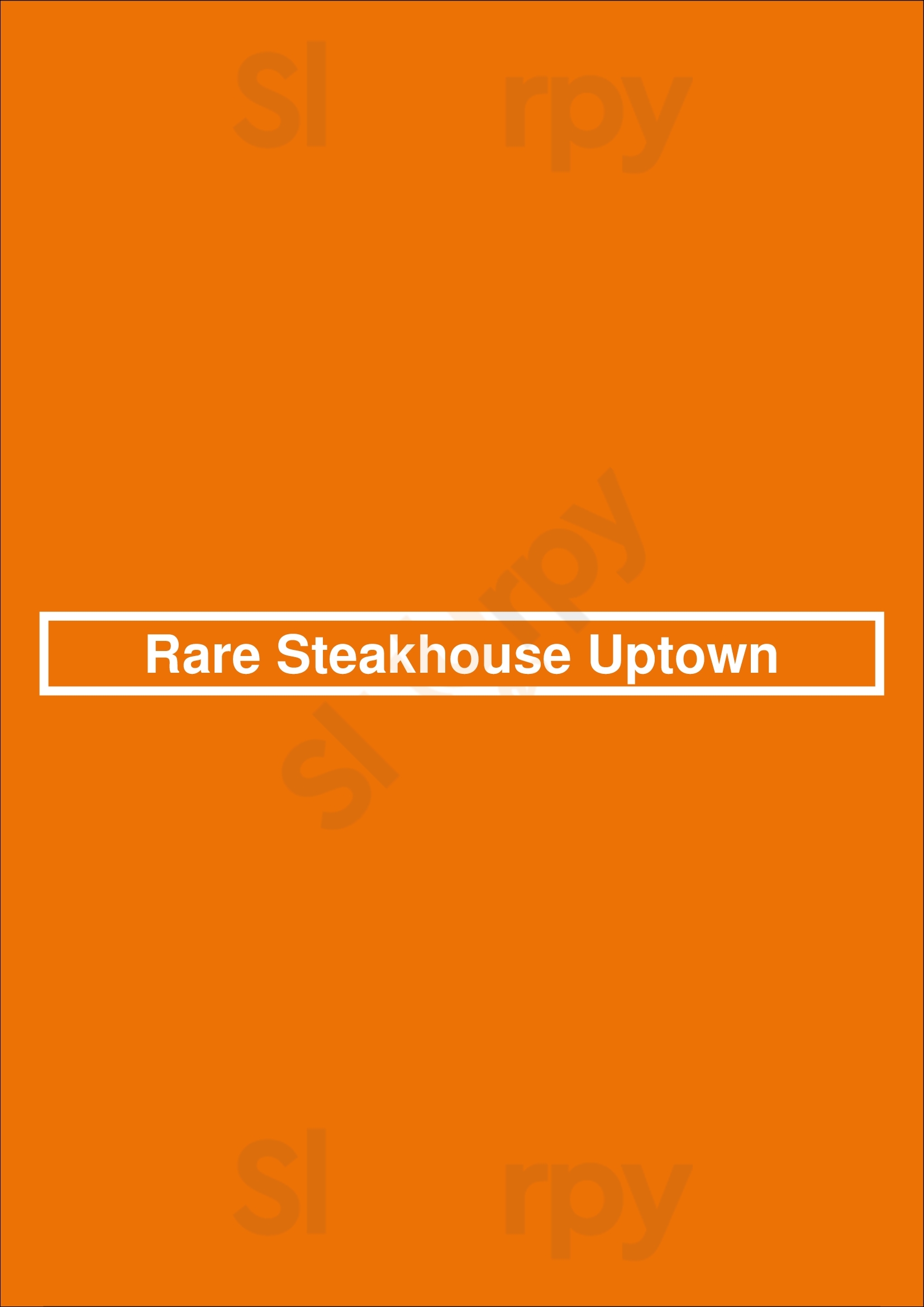 Rare Steakhouse Uptown Melbourne Menu - 1