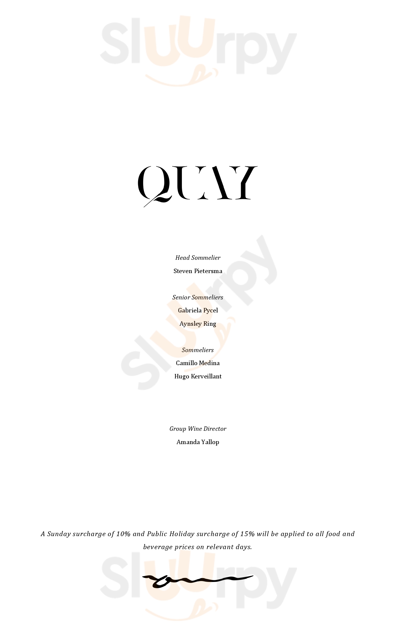 Quay Restaurant Sydney Menu - 1