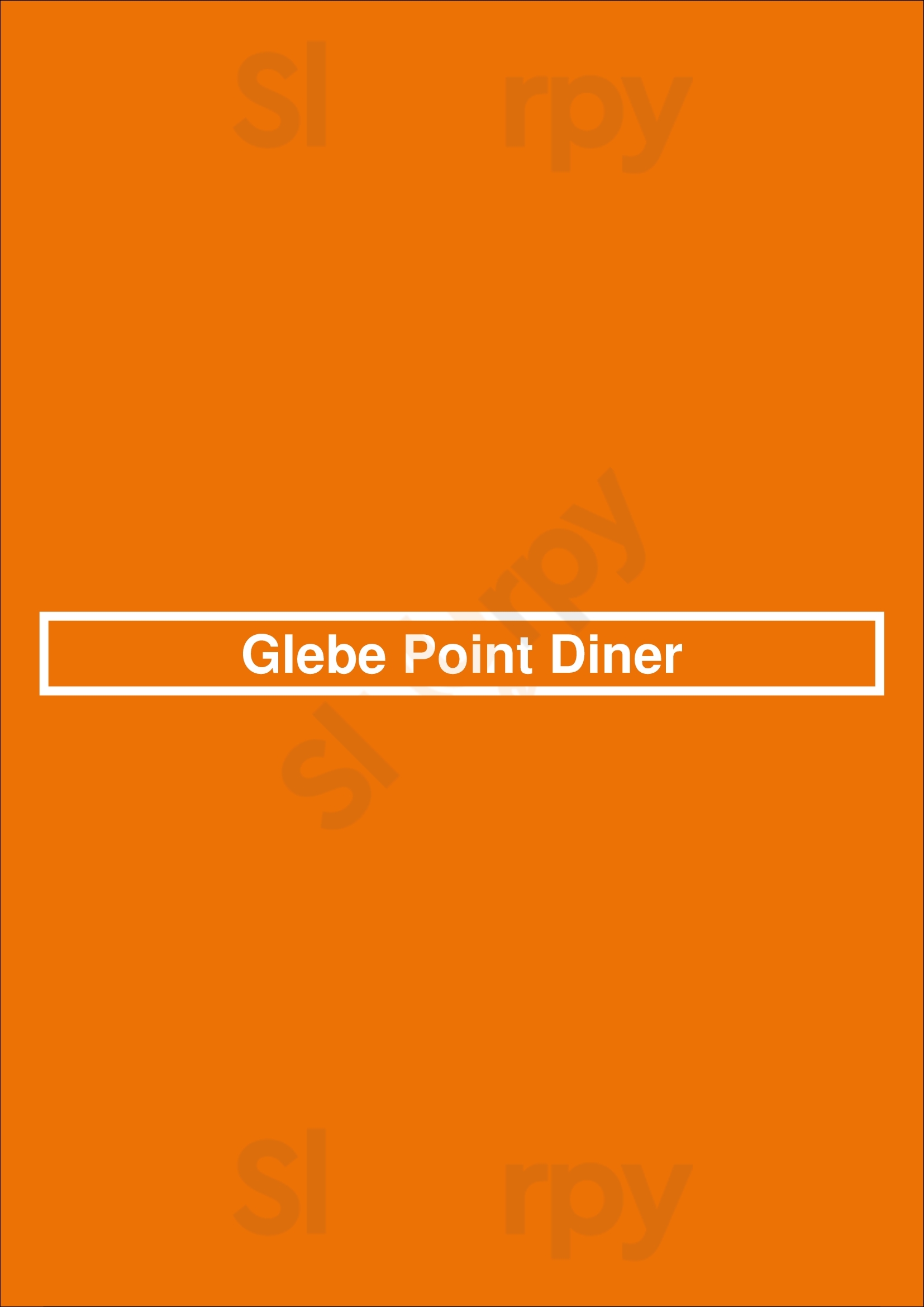 Glebe Point Diner Sydney Menu - 1