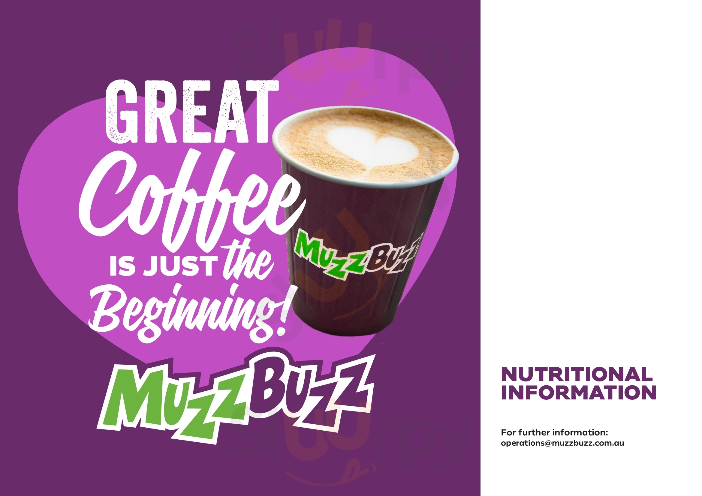Muzz Buzz Greenfields Mandurah Menu - 1