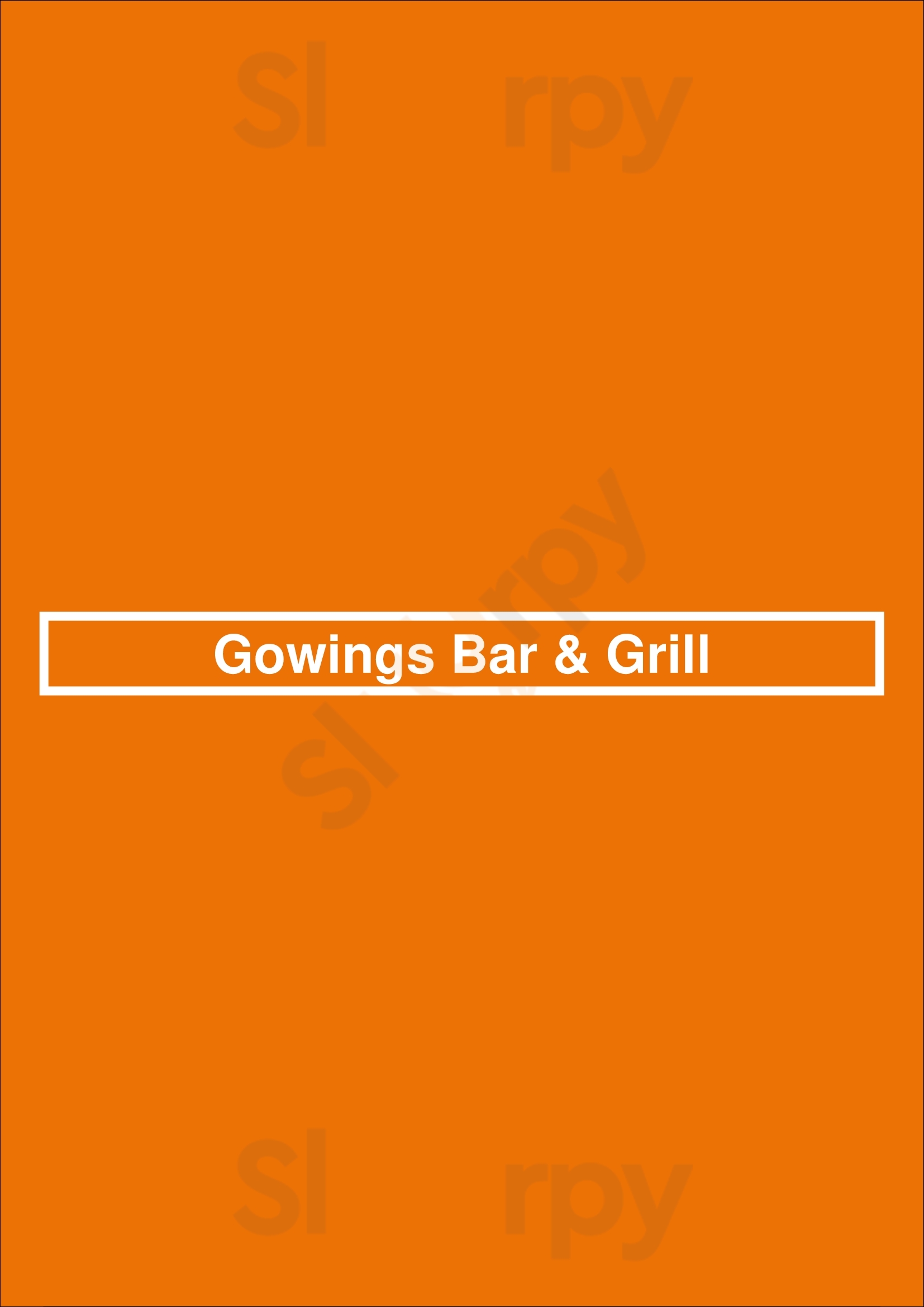 Gowings Sydney Menu - 1