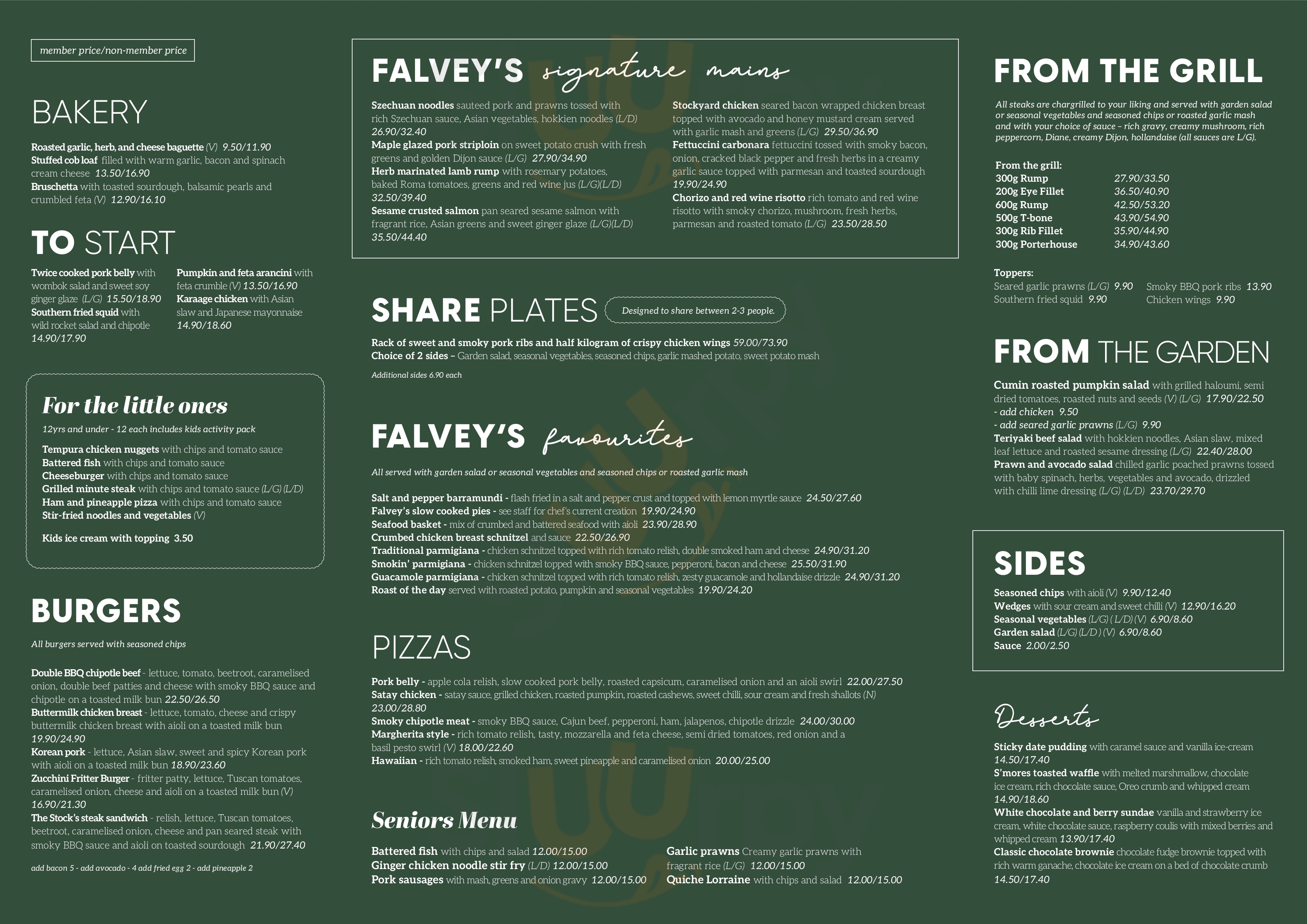 Stock Hotel Toowoomba Toowoomba Menu - 1