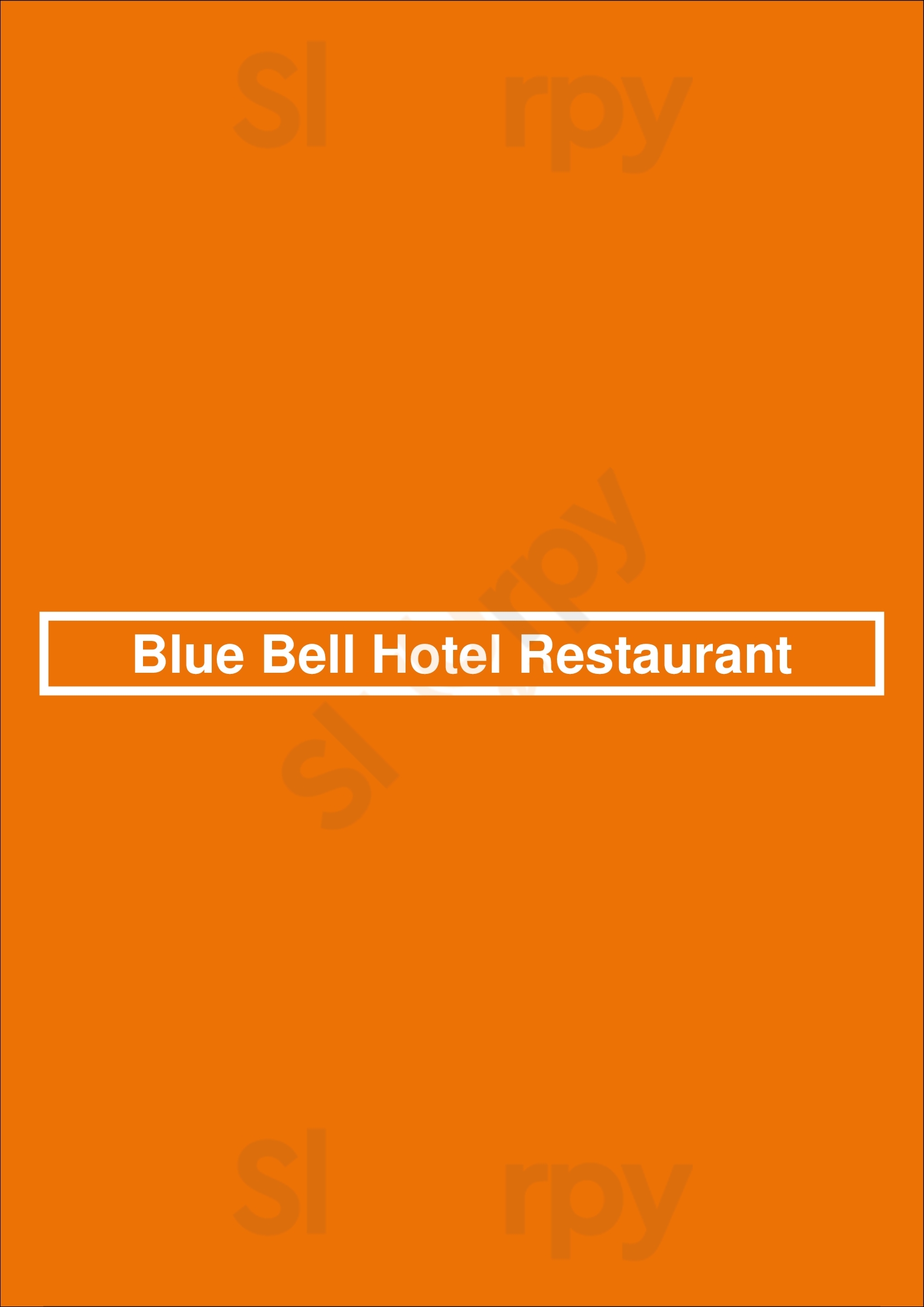 Blue Bell Hotel Ballarat Menu - 1