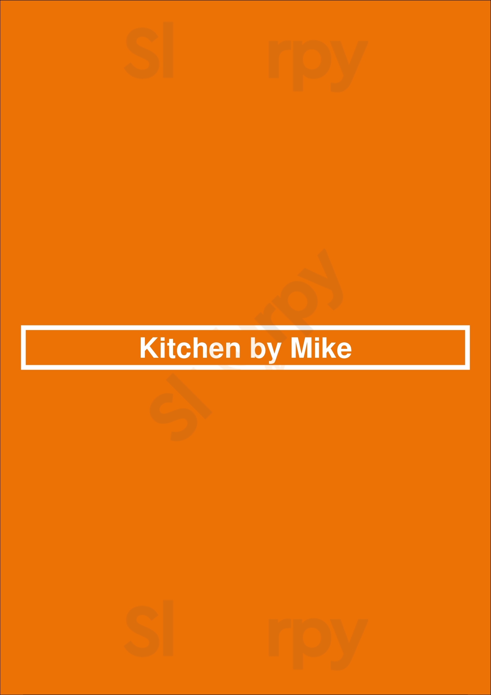 Kitchen By Mike Sydney Menu - 1