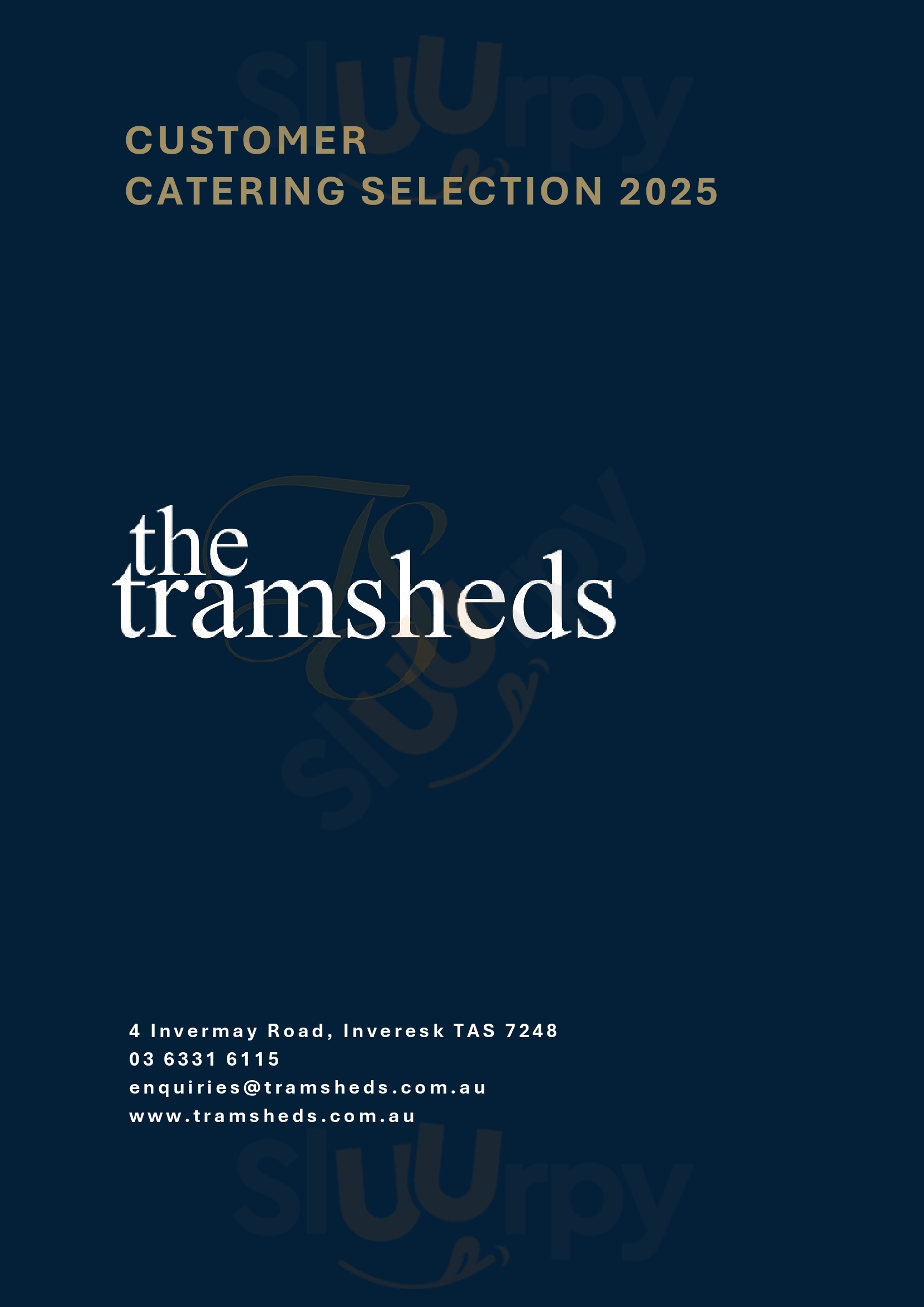 Main Menu - Tramsheds Function Centre